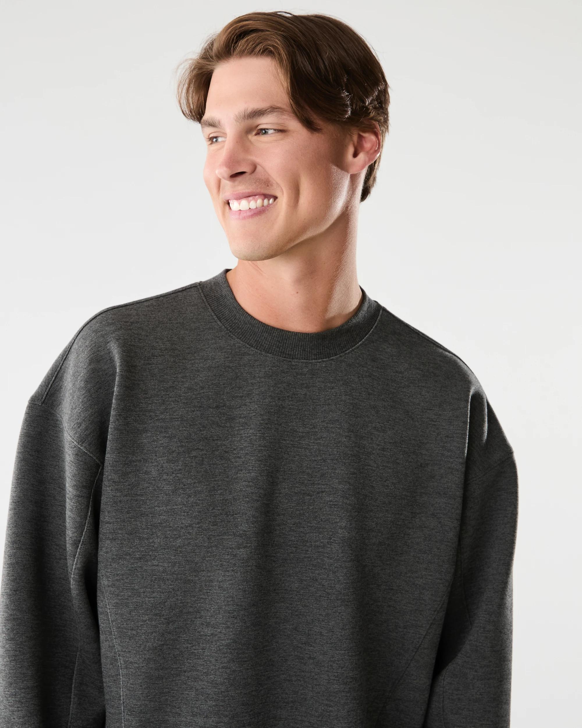 4 Active Mens Relaxed Scuba Crew Neck T-shirt Char Marle, 4 of 8