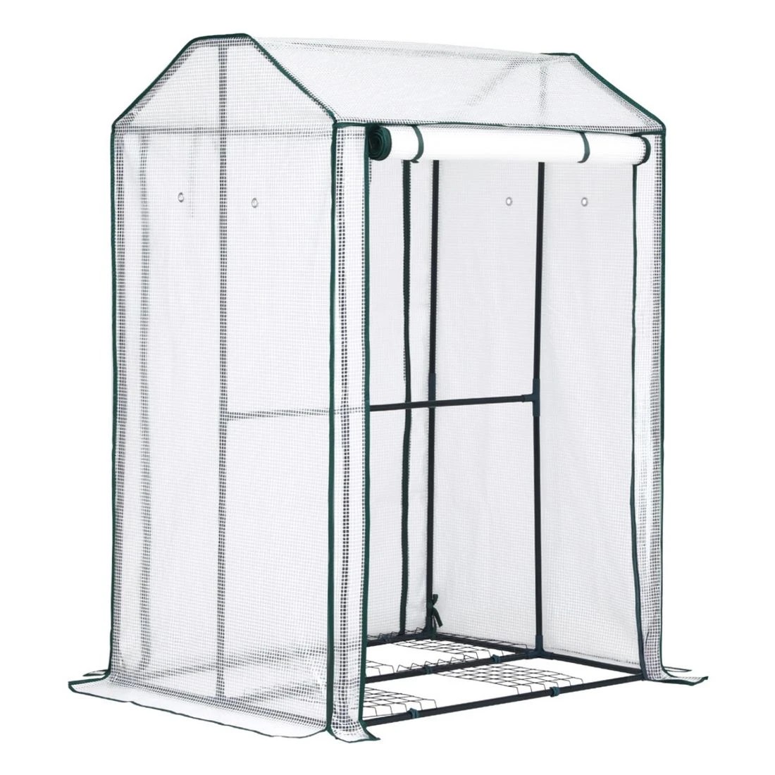 3 Green Fingers Mini Greenhouse PE Cover Green House Roll-Up Zippered Door - Clear, 3 of 6