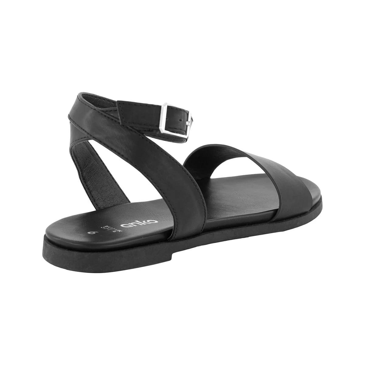 4 Casual Footbed Sandals Black, 4 of 5
