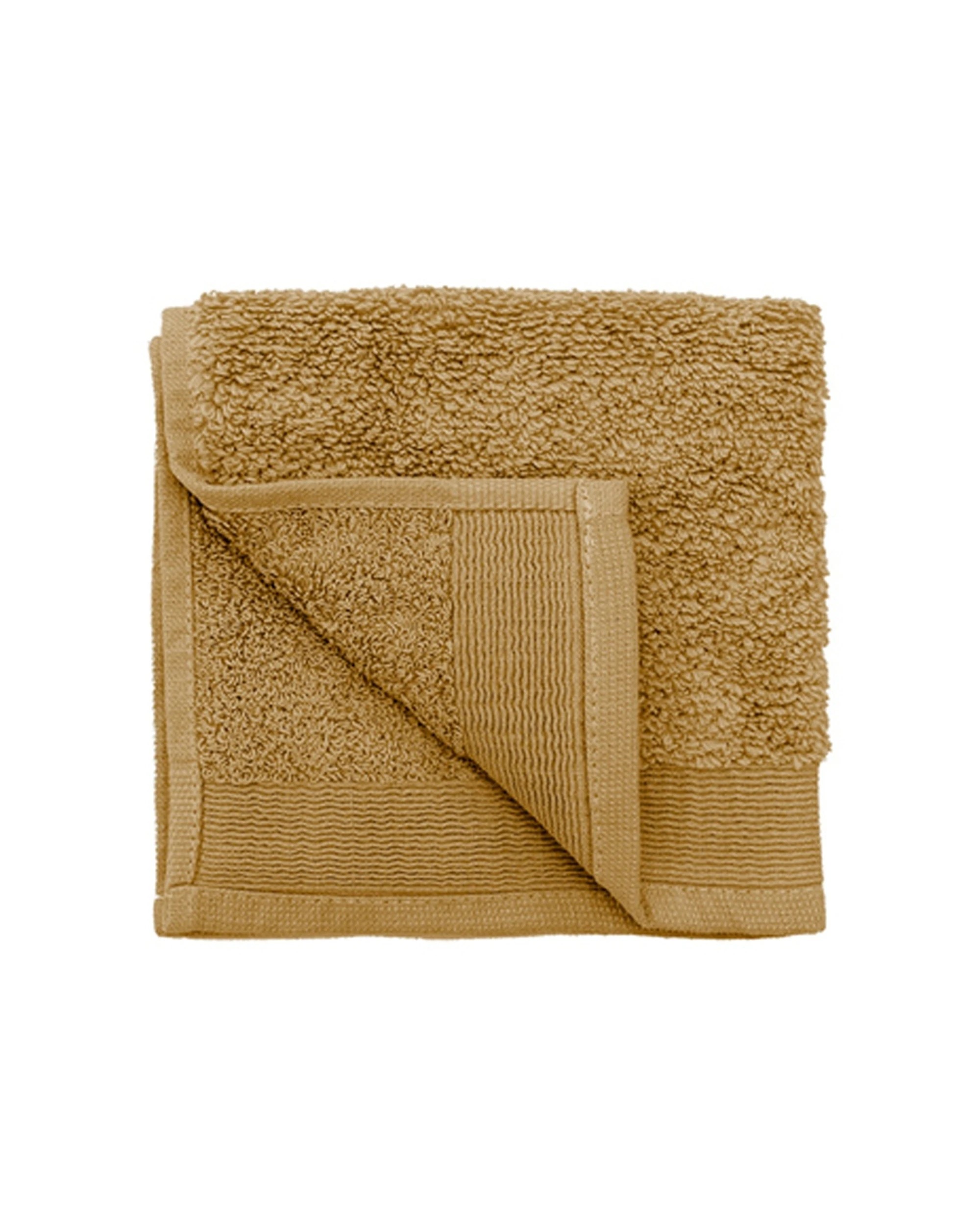 1 Bambury Elvire Face Washer 600gsm Soft Absorbent Cotton Ribbed Edge - Brown, 1 of 4