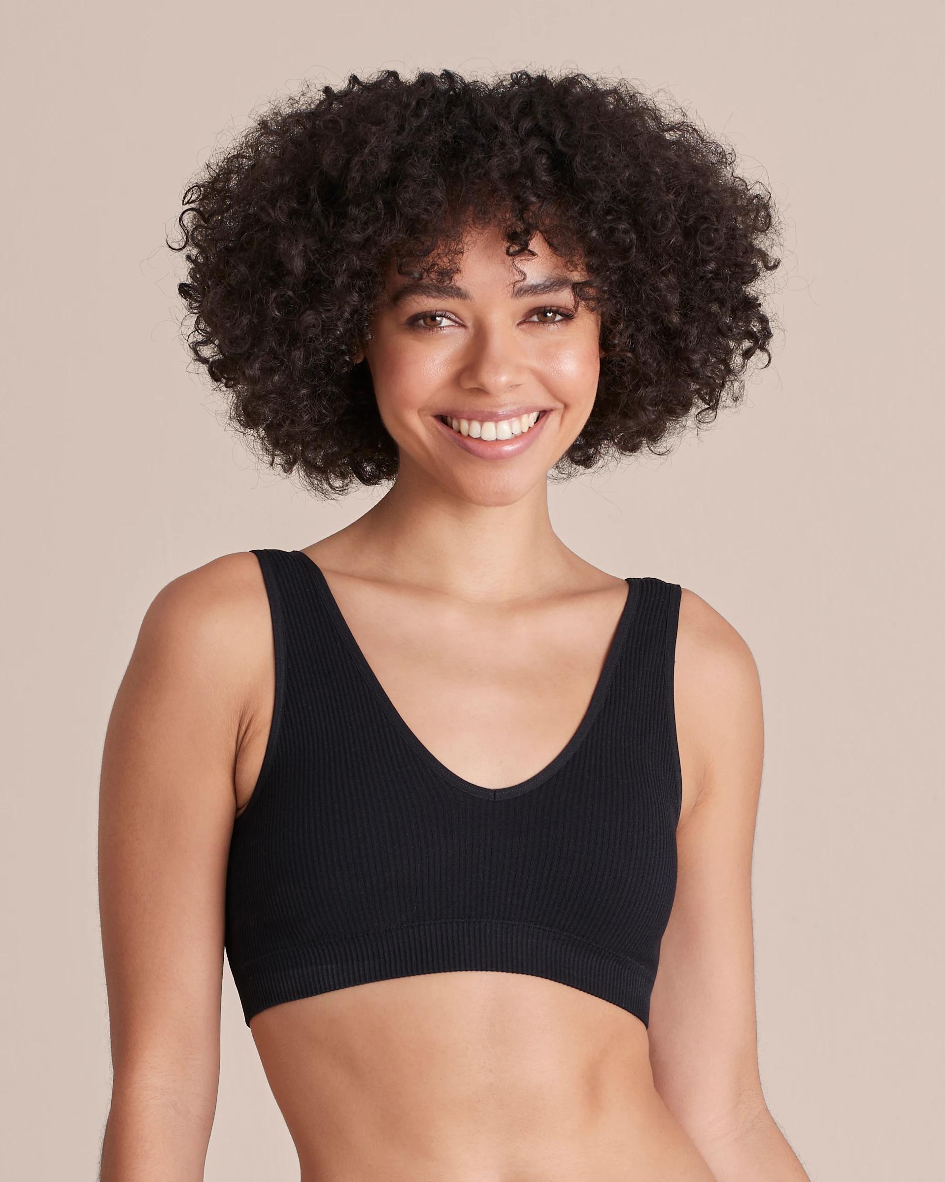 7 Rib Plunge Crop Top - Lily Loves BLACK, 7 of 10