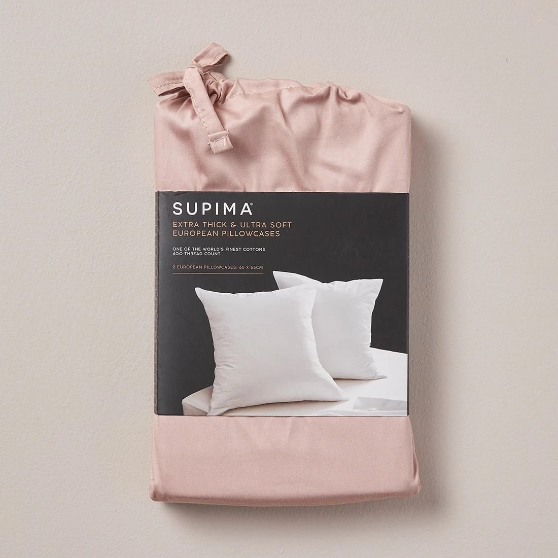 3 Target Supima 2 Pack 400 Thread Count European Pillowcases
 - Queen Bed
 - Pink, 3 of 3