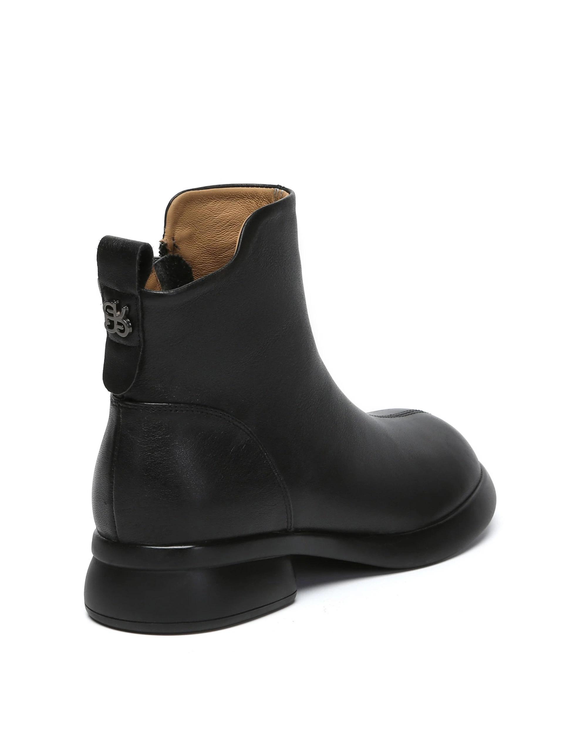 3 Everau Women Chapple Leather Boots BLACK, 3 of 5
