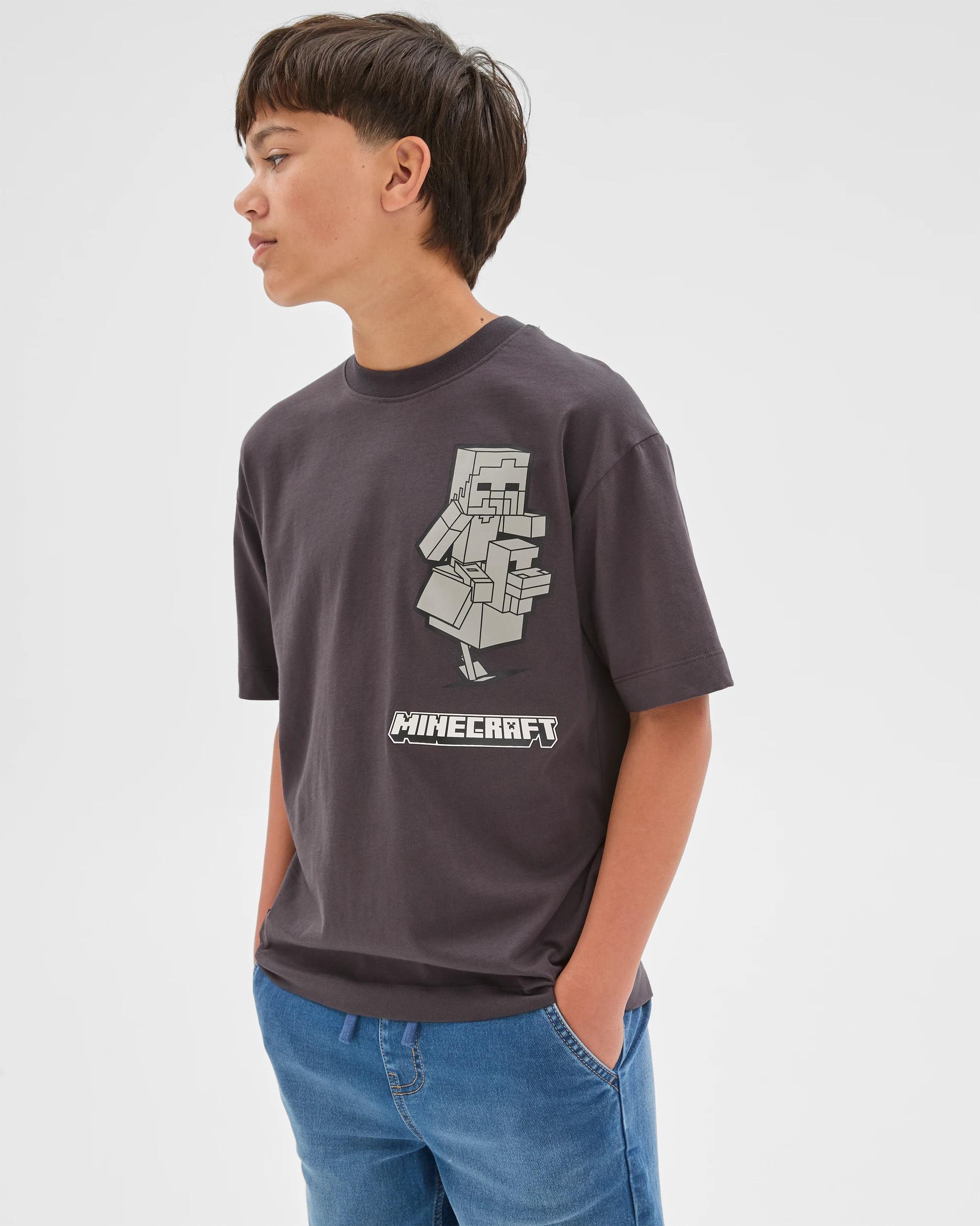 3 Minecraft Chicken Jockey Australian Cotton T-Shirt BLACK, 3 of 6