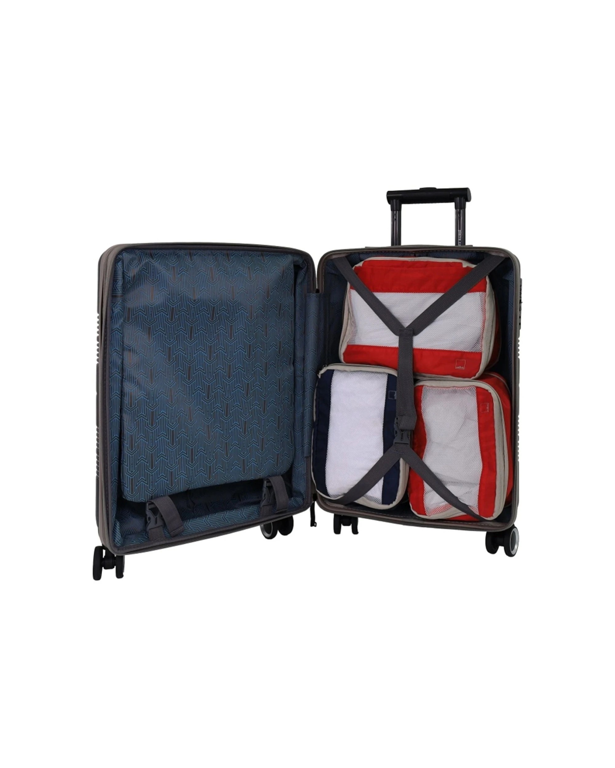 3 Pierre Cardin 2pc Polycarbonate Medium & Carry On Luggage Suitcase Set - Black, 3 of 7