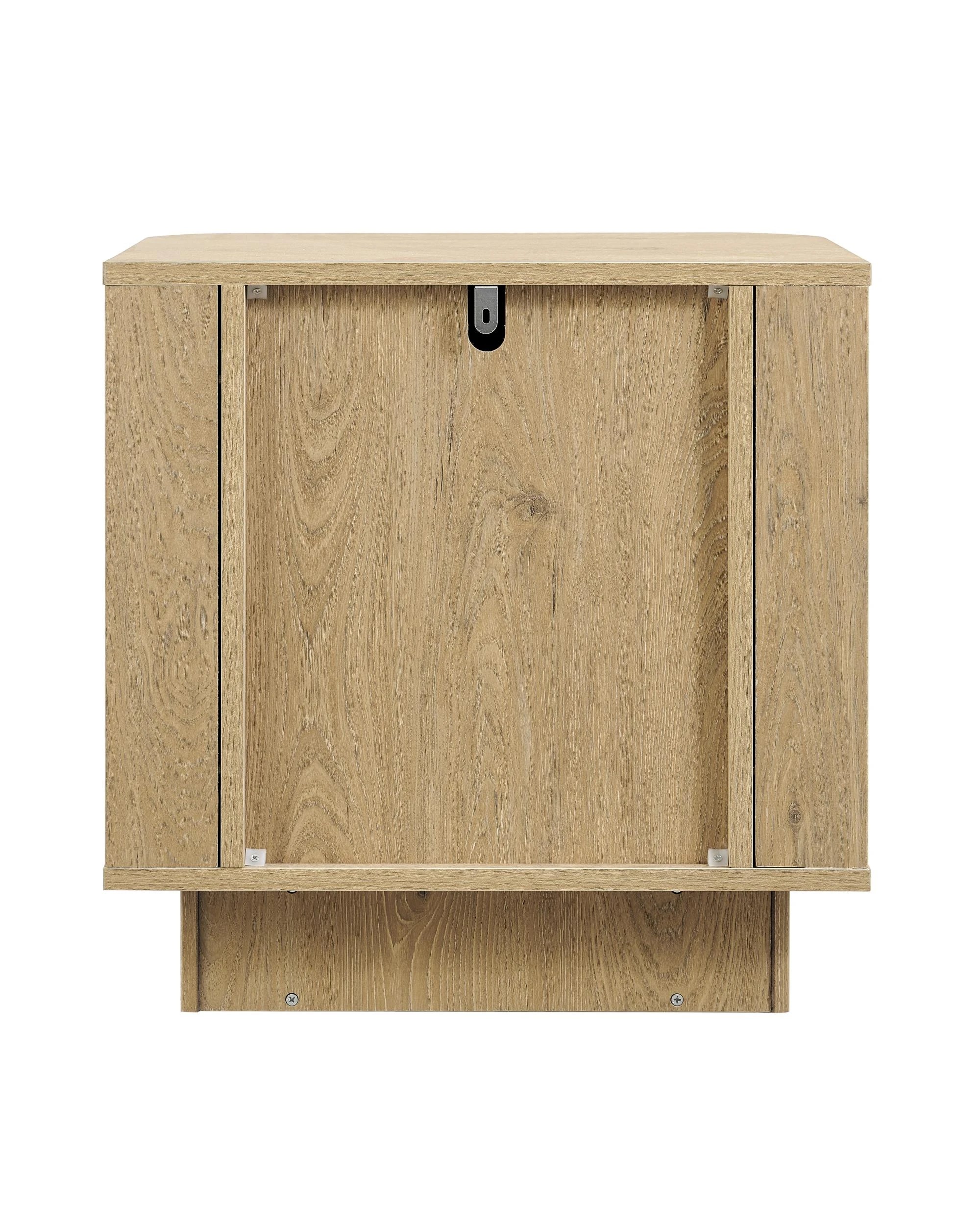 5 Kodu Curved Bedside Unit Nightstand Side Table 1 Door Oak - Natural, 5 of 10