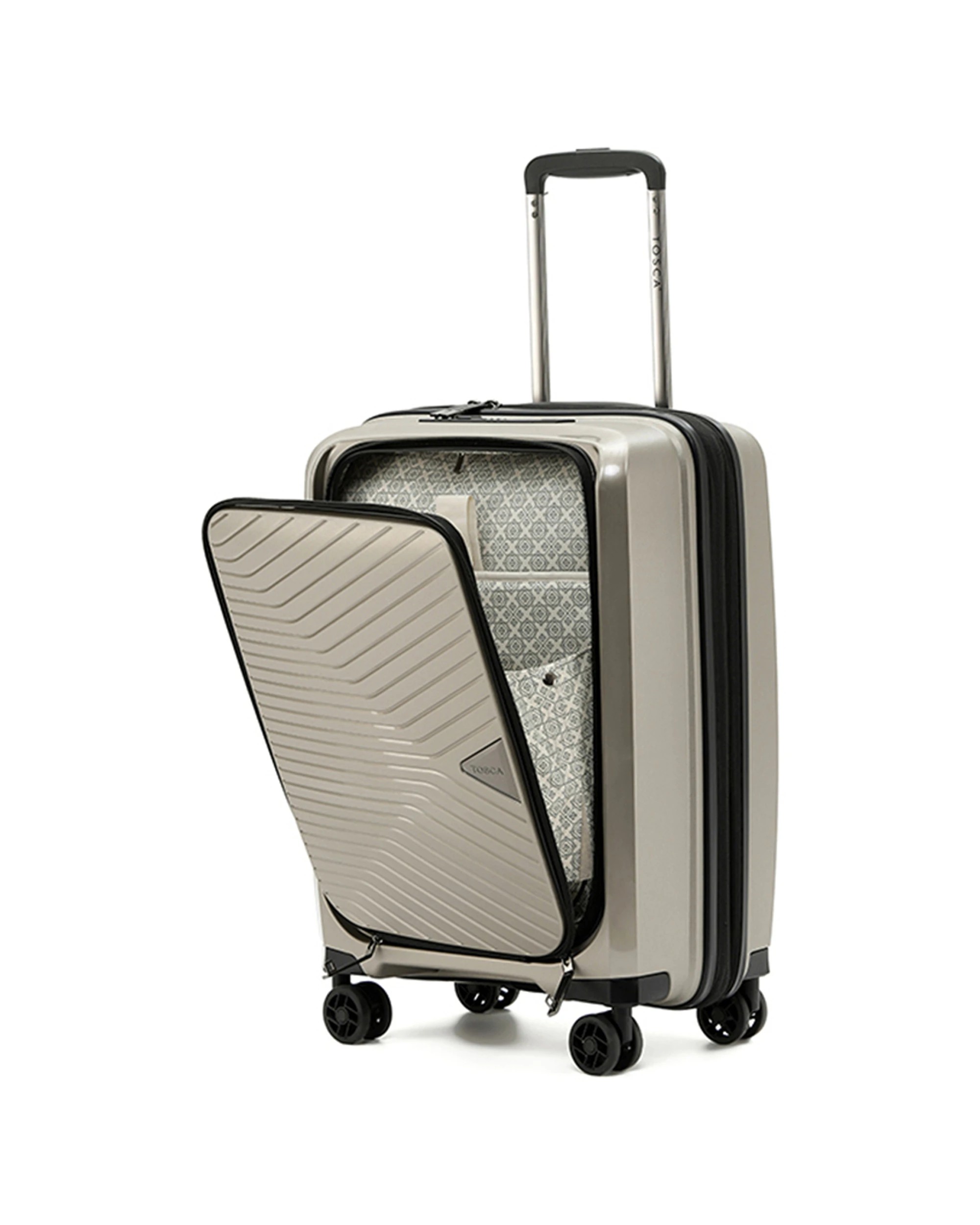2 Tosca Space-X 20" Onboard Luggage With Laptop Storage - Gold, 2 of 7