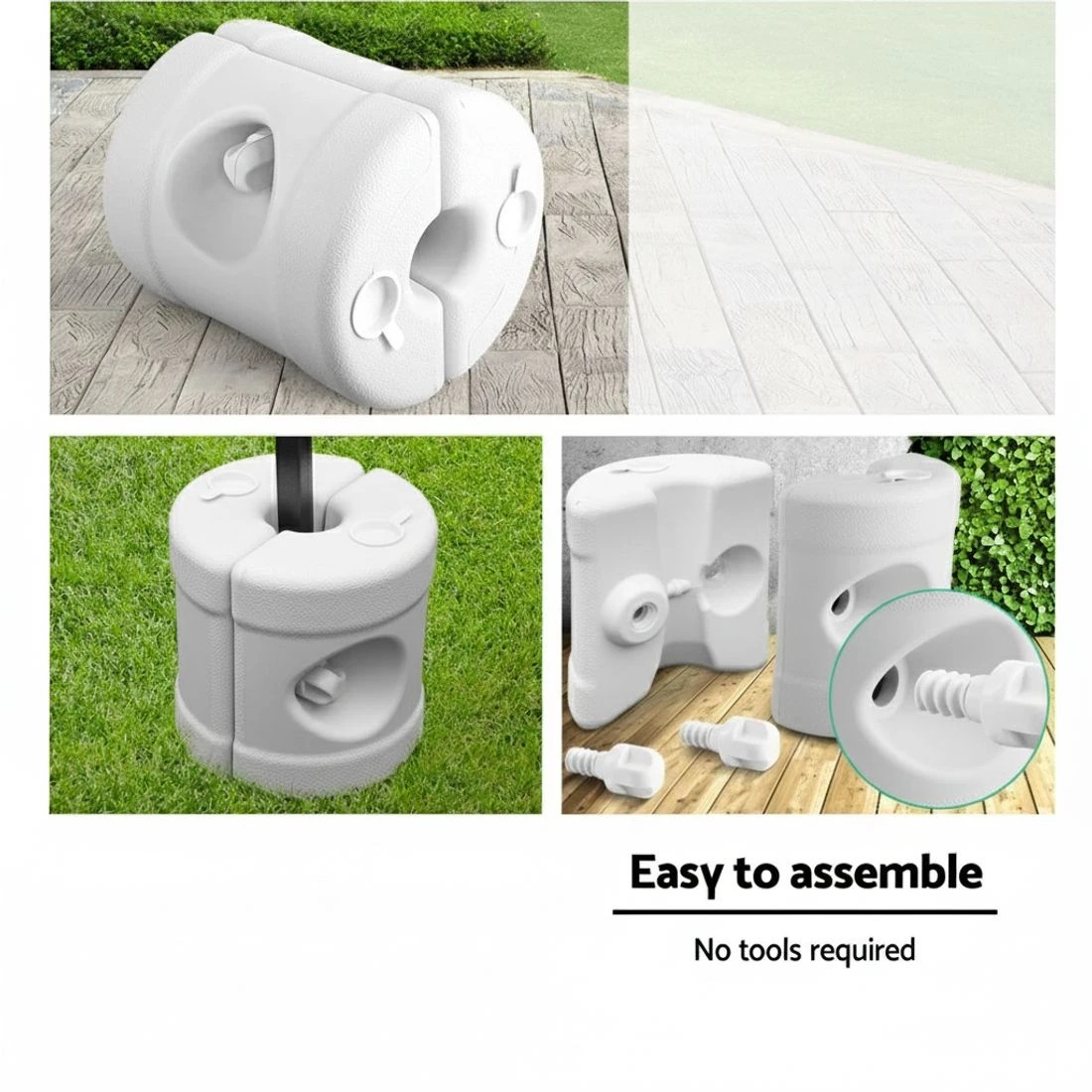 6 Instahut Gazebo Pop Up 3x6m w/Base Podx4 Marquee Folding Outdoor Wedding Camping Tent Shade - Black, 6 of 6