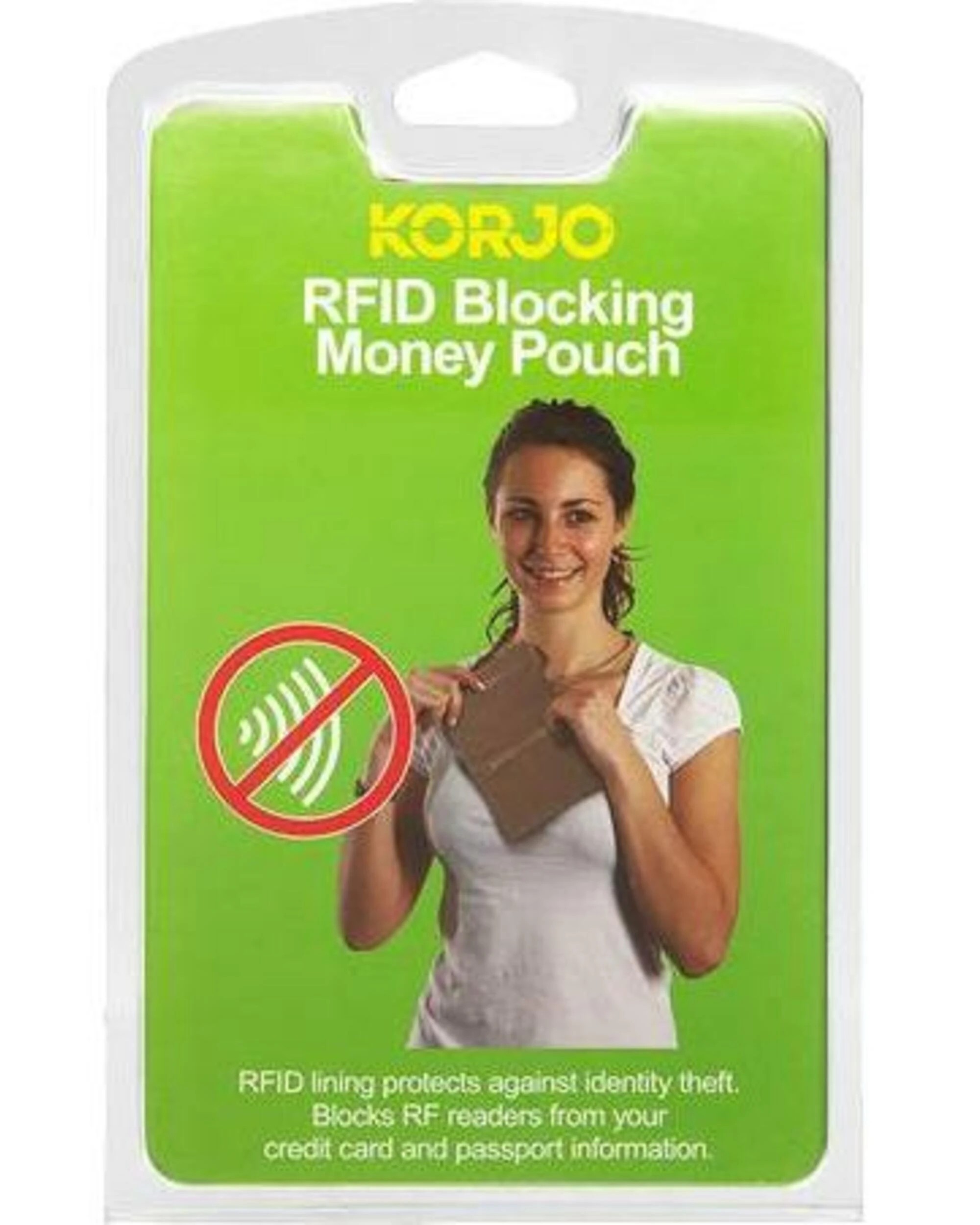 1 Korjo RFID Blocking Money Pouch - Brown, 1 of 3