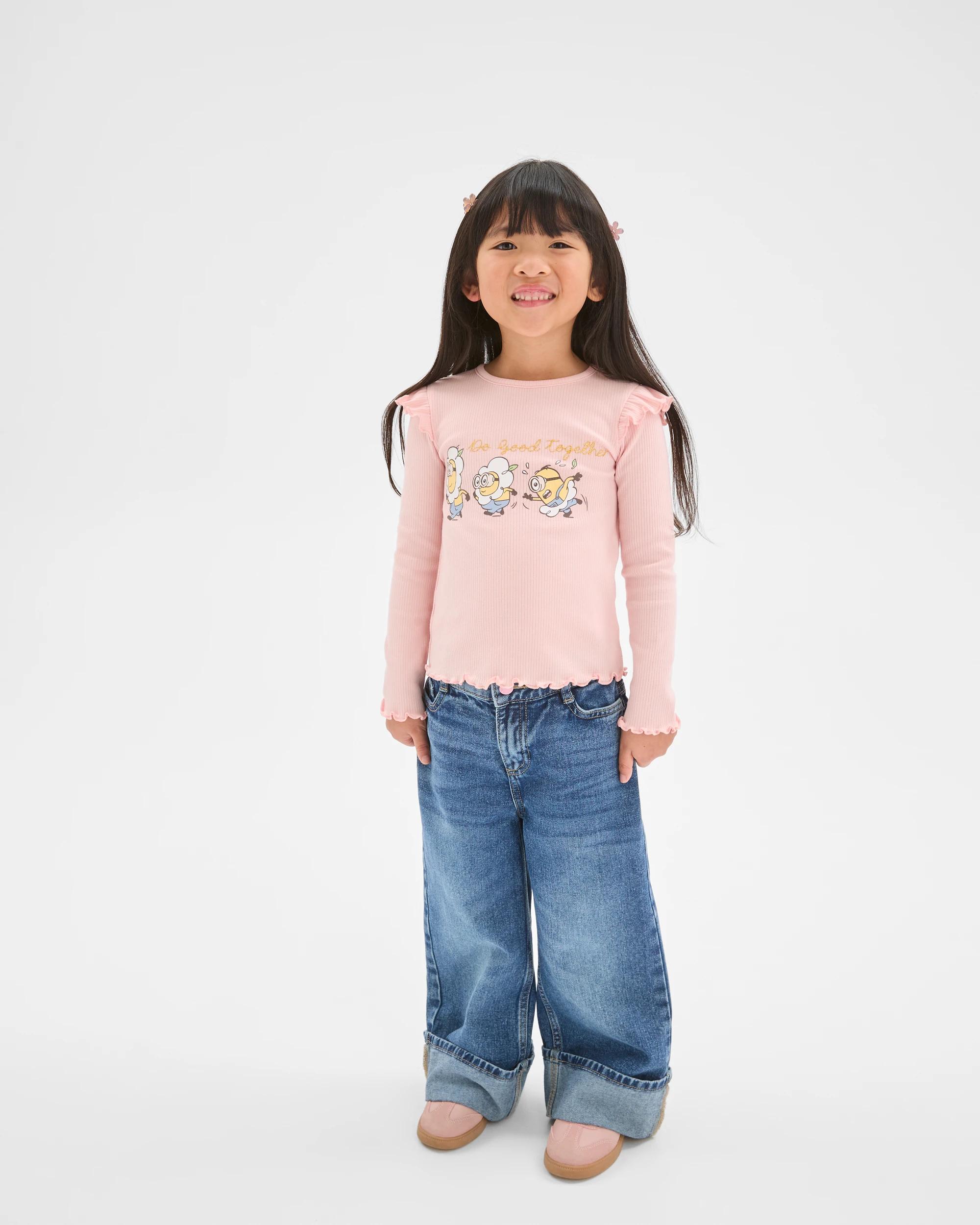 2 Minions Australian Cotton Long Sleeve T-Shirt PINK, 2 of 6
