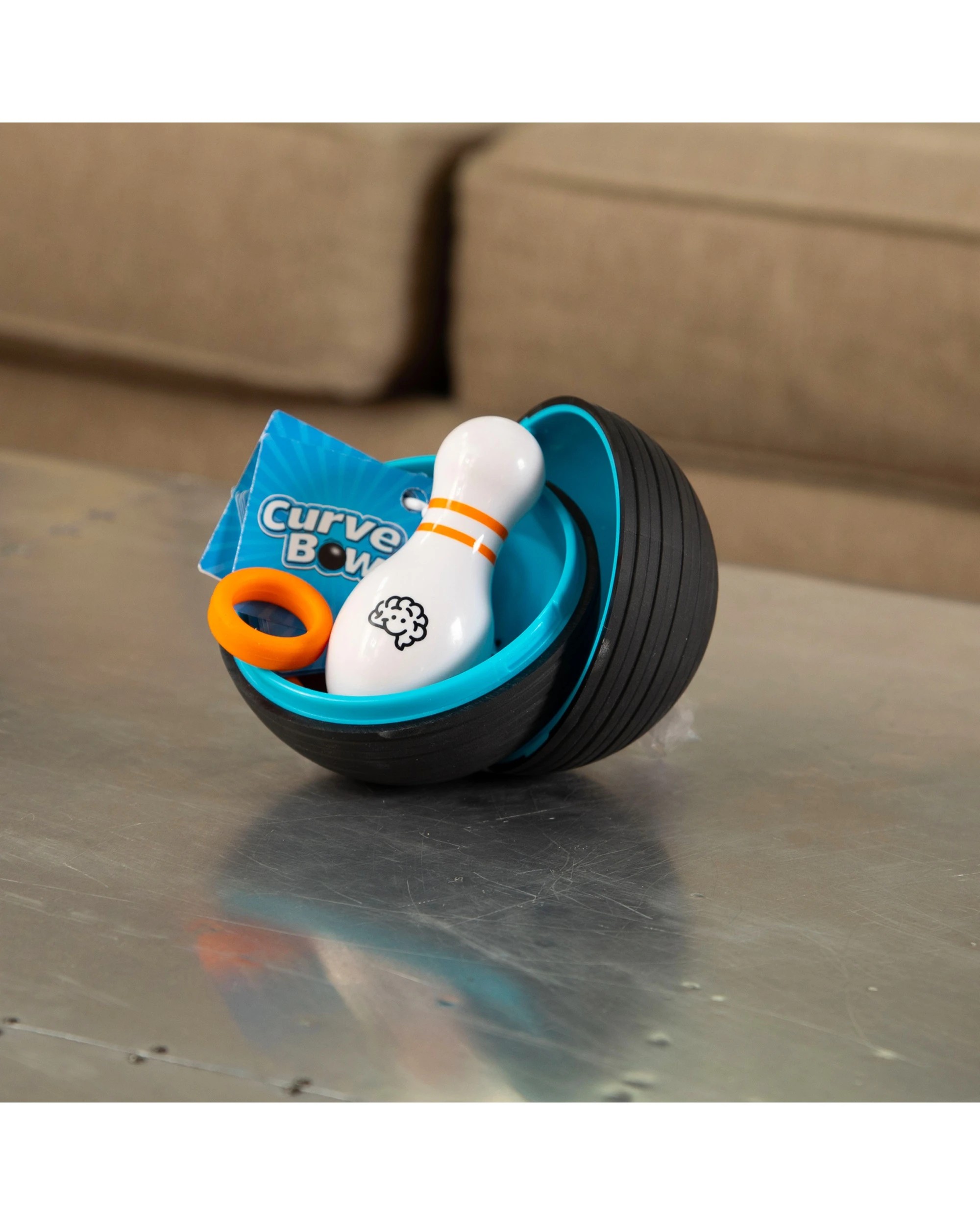 6 Fat Brain Toy Co. Curve Bowl Kids Game Rolling Weighted Ball Obstacles Pin - Multi, 6 of 8