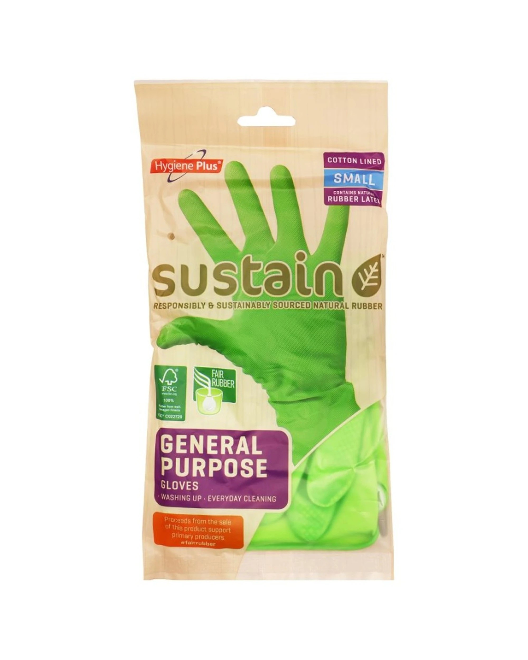 2 Hygiene Plus 10x 10pc Gloves Sustain General Purpose Household Small - Multi, 2 of 3