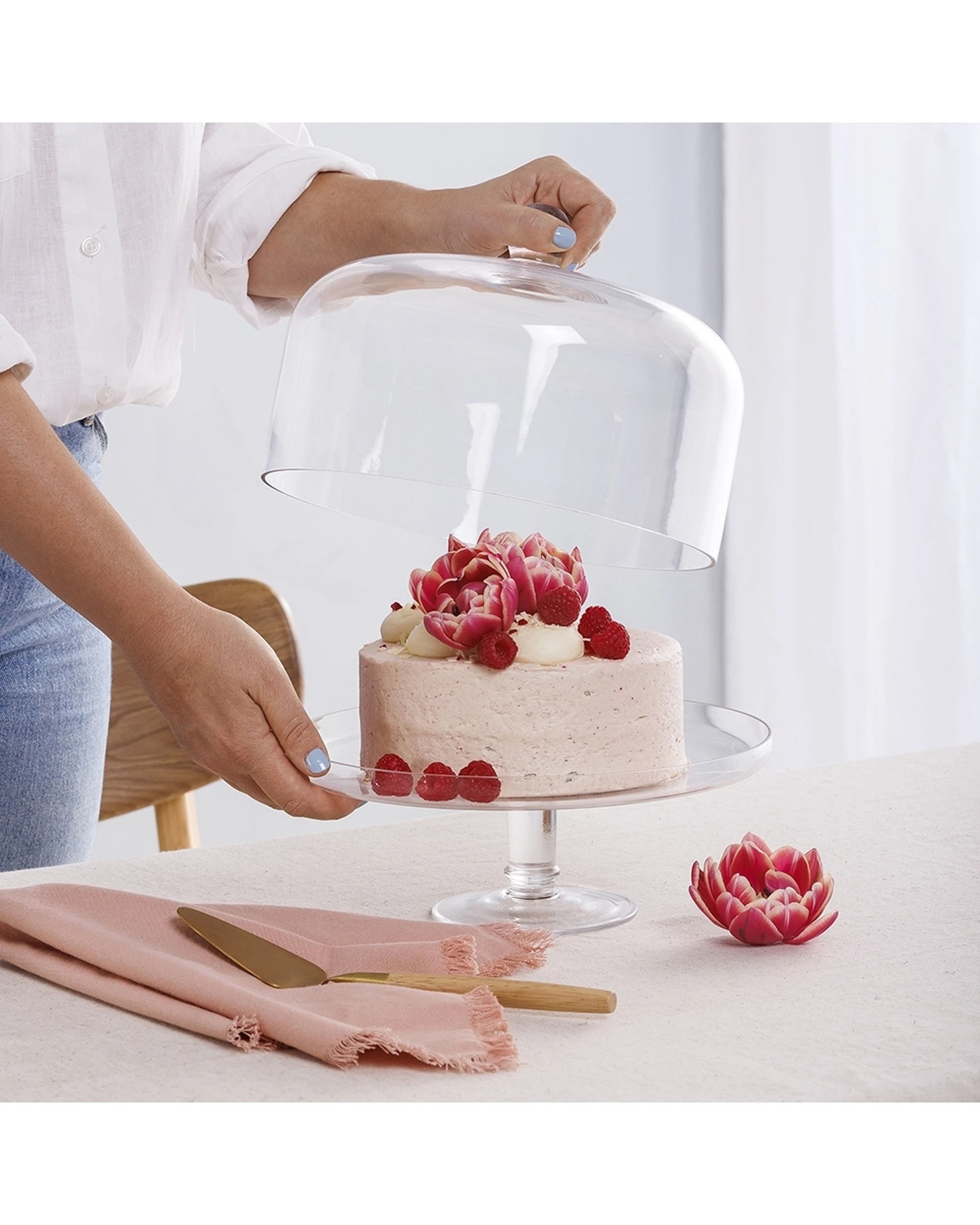 2 Ecology Soda Glass Elegant Classic Dome Cover Classic Cake 28cm - Clear, 2 of 2