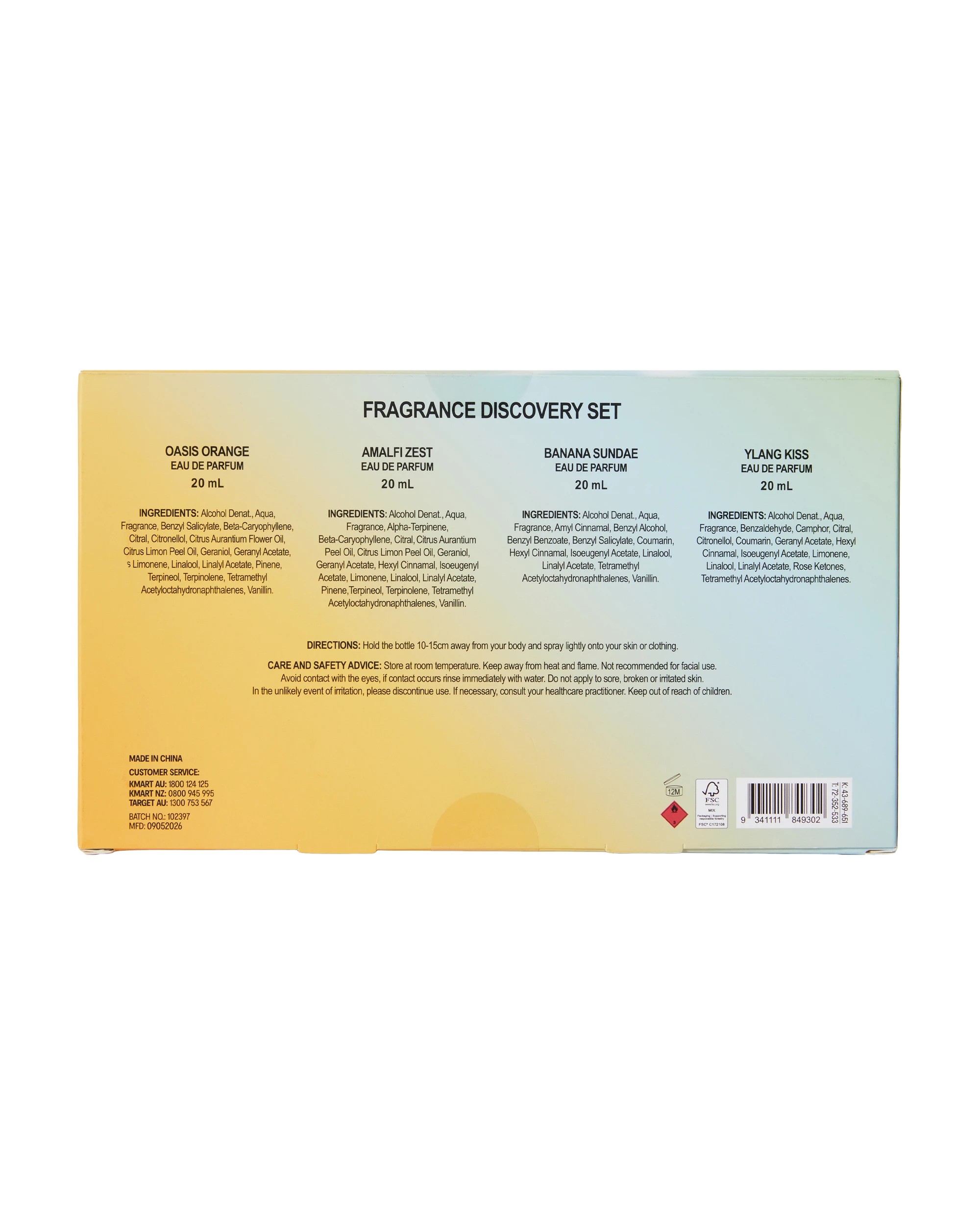 7 OXX Fragrance 4 Pack Escape Edit Fragrance Discovery Set, 7 of 7