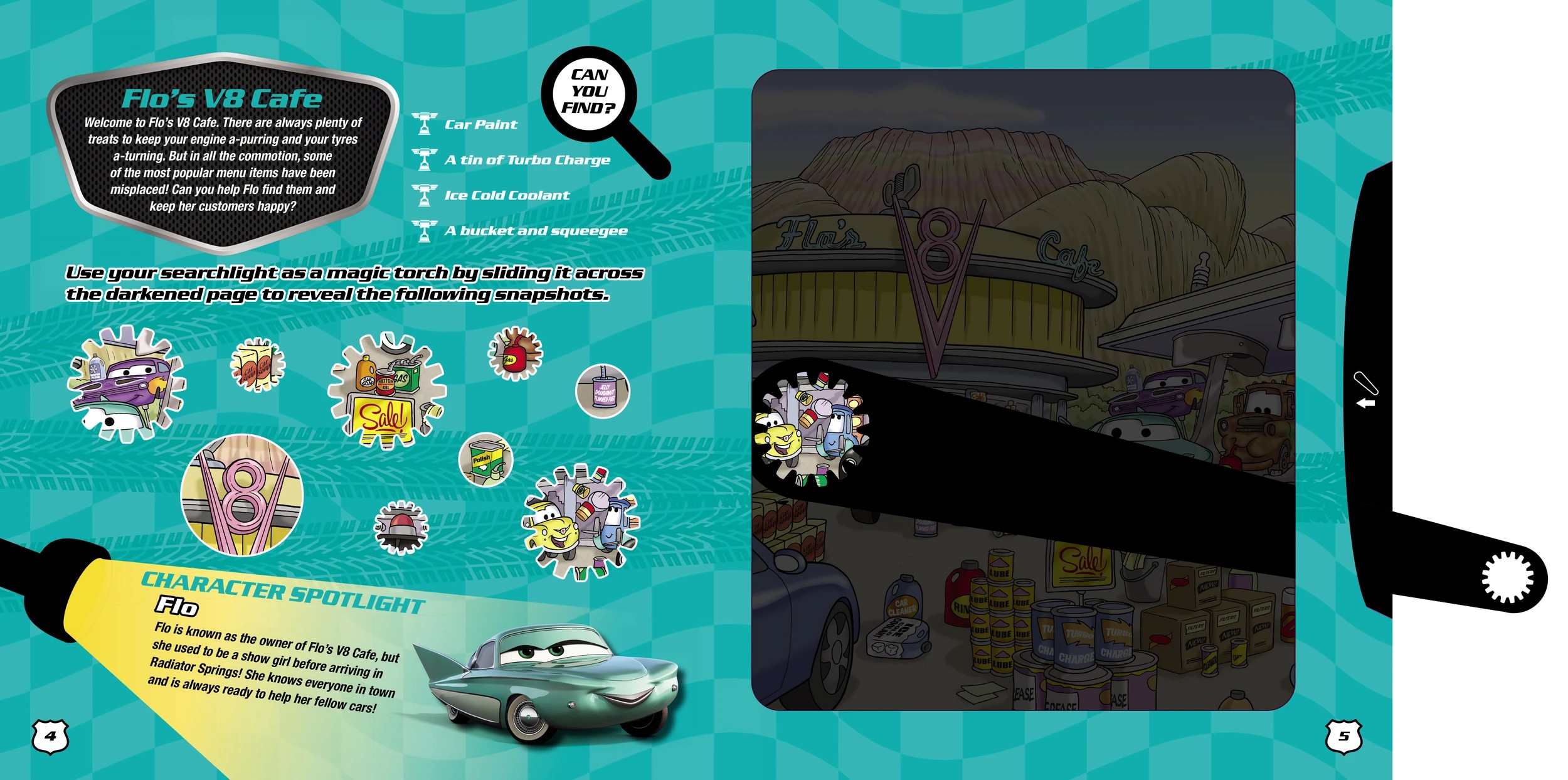 6 Disney Pixar Cars Where's Lightning Mcqueen? Supercharged Searchlight Edition - Book, 6 of 6