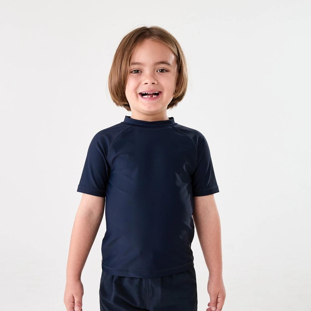 1 Short Sleeve Rash Vest DRESS BLUE, 1 of 6