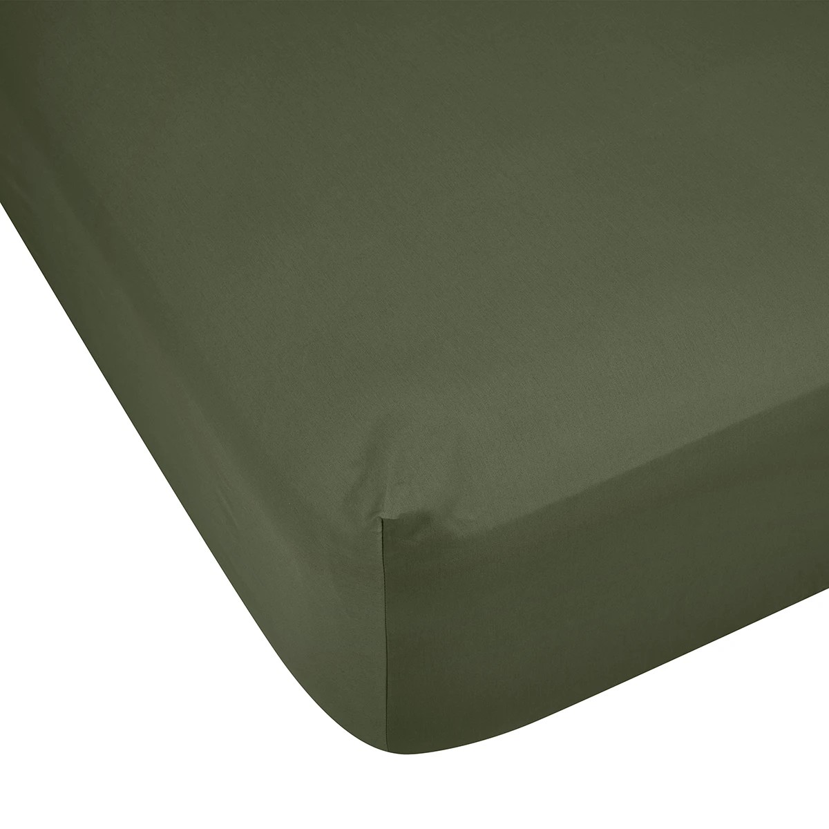 1 500 Thread Count Cotton Fitted Sheet - Double Bed, Forest, 1 of 3