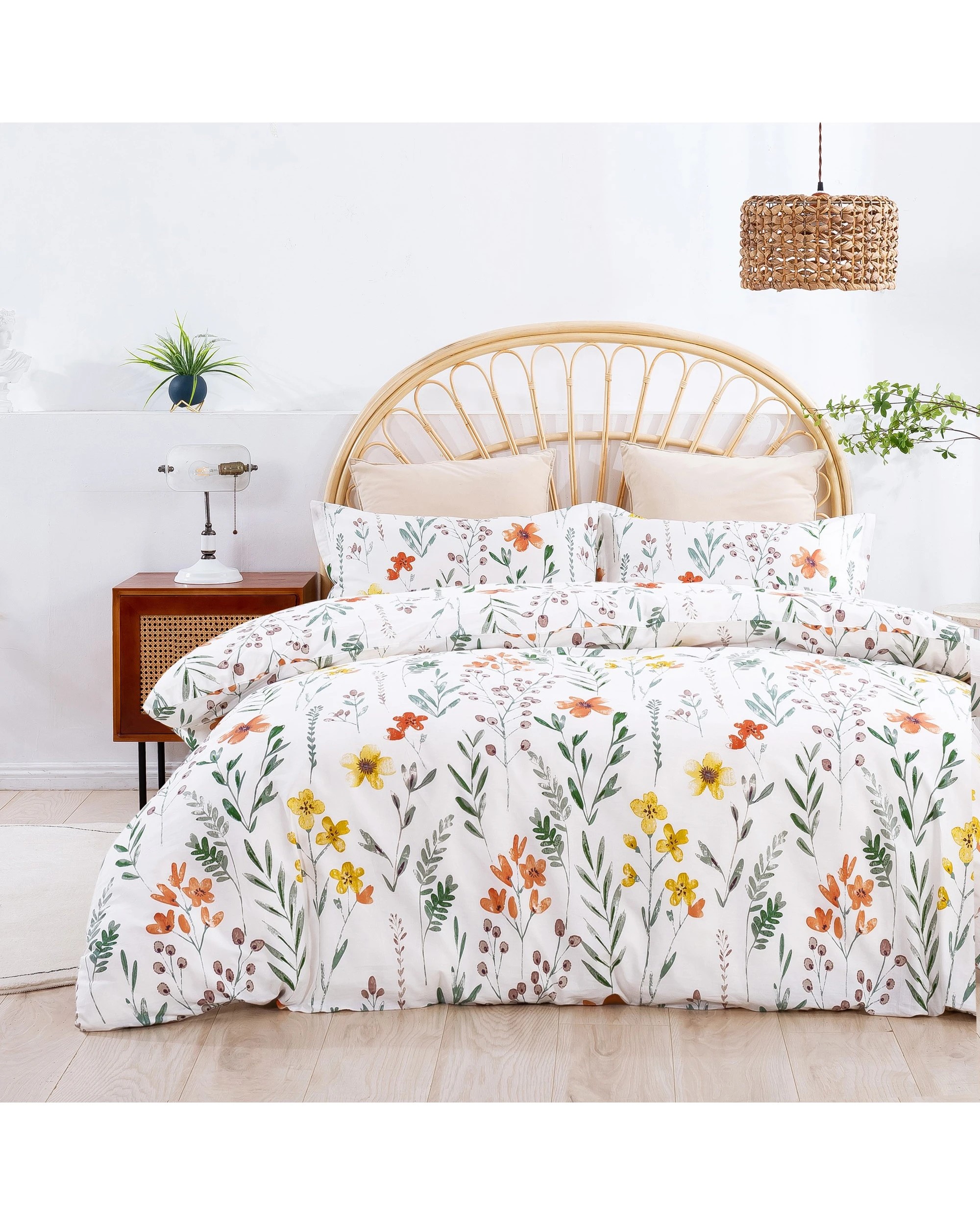 2 Dreamaker Daisy 100% Cotton Quilt Cover Set - King Single Bed - Floral, 2 of 5