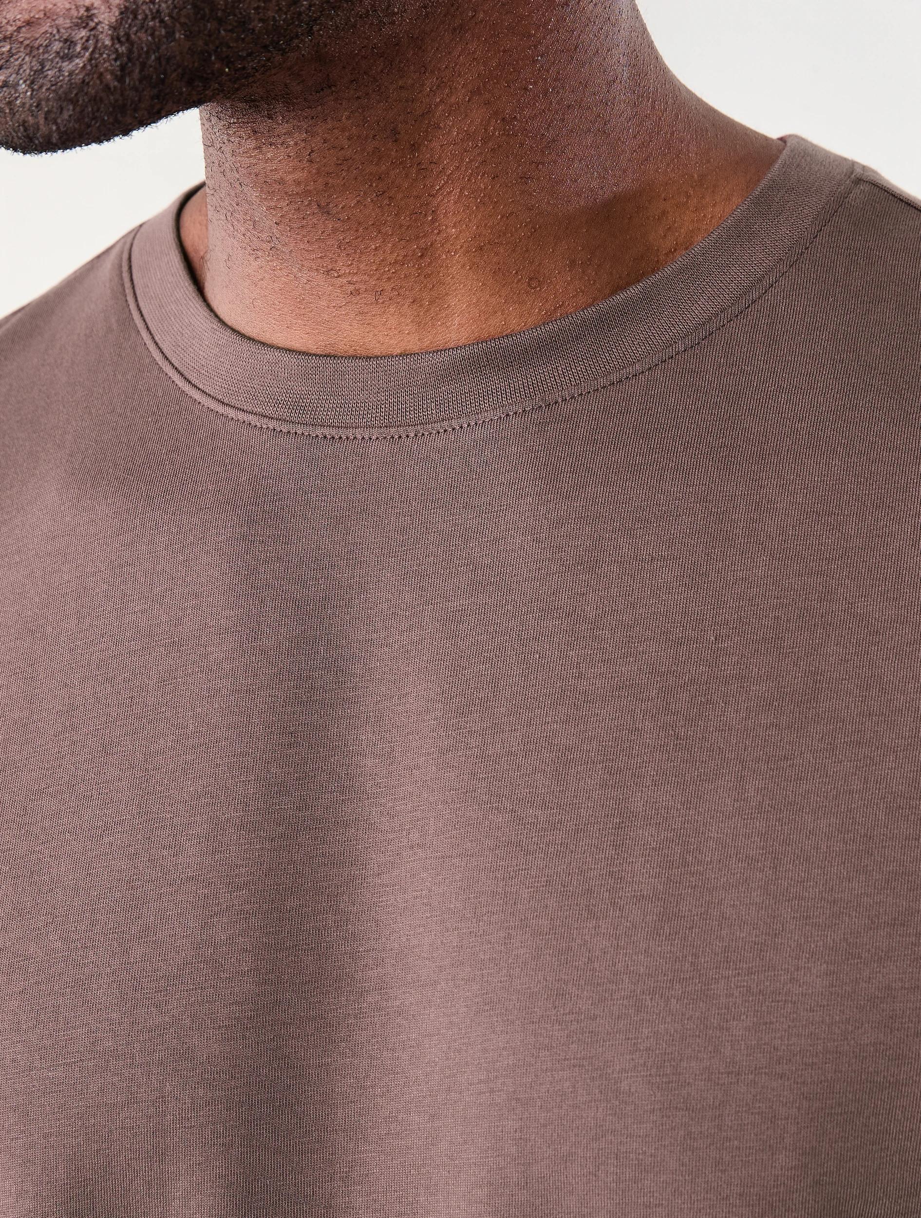 5 Australian Cotton Crew Neck T-shirt Brn Stone, 5 of 6