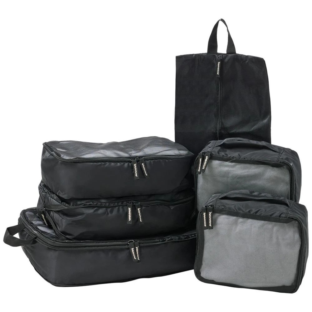 1 Otto On The Go Packing Cubes 6 Pack Black, 1 of 6
