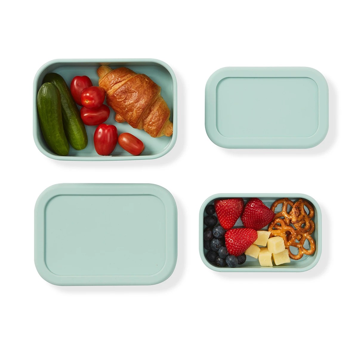 1 2 Pack Sage Silicone Snack Box, 1 of 9