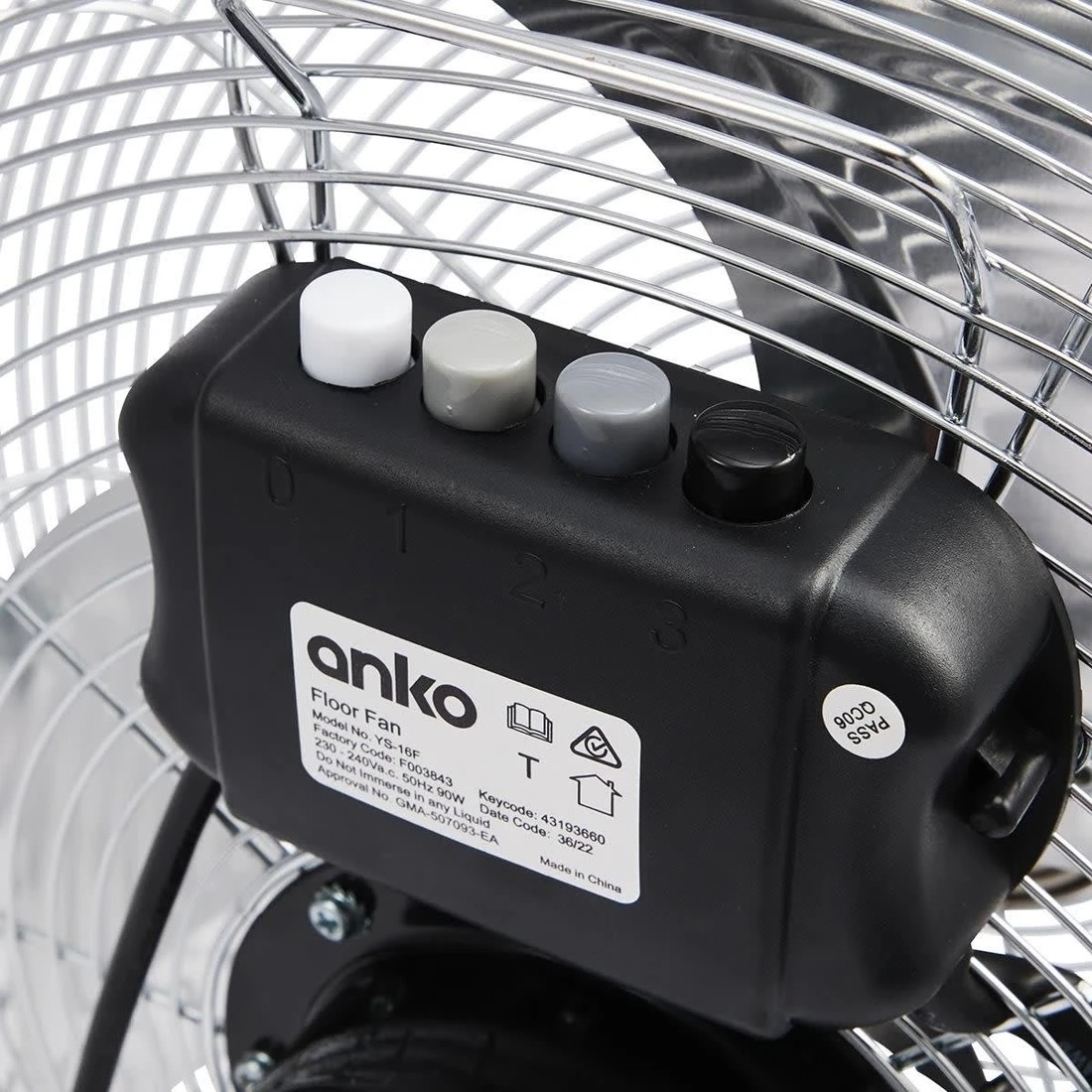 8 40cm High Velocity Chrome Metal Fan, 8 of 9