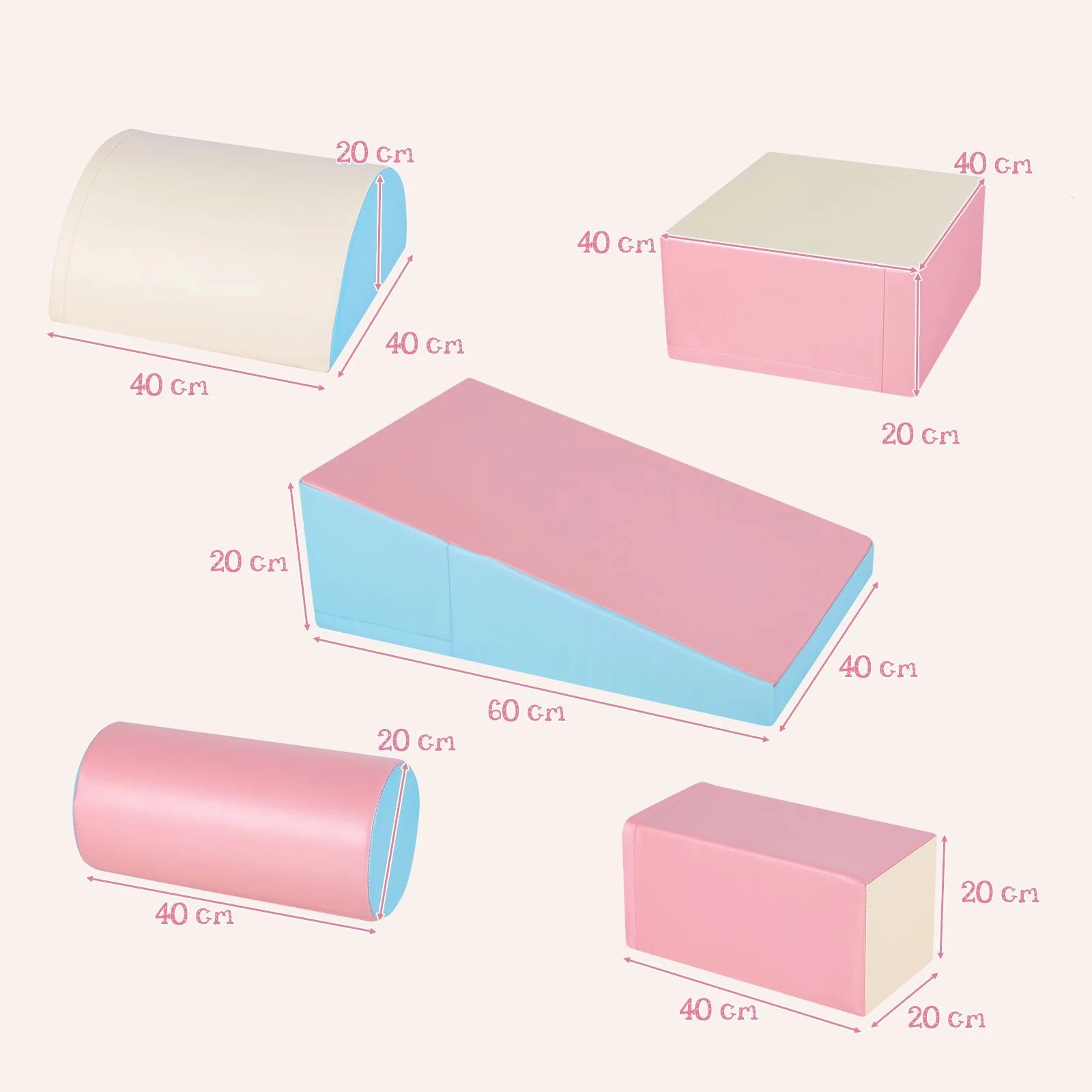 2 Costway Climb Foam Blocks Baby Activity Play Set, 2 of 3