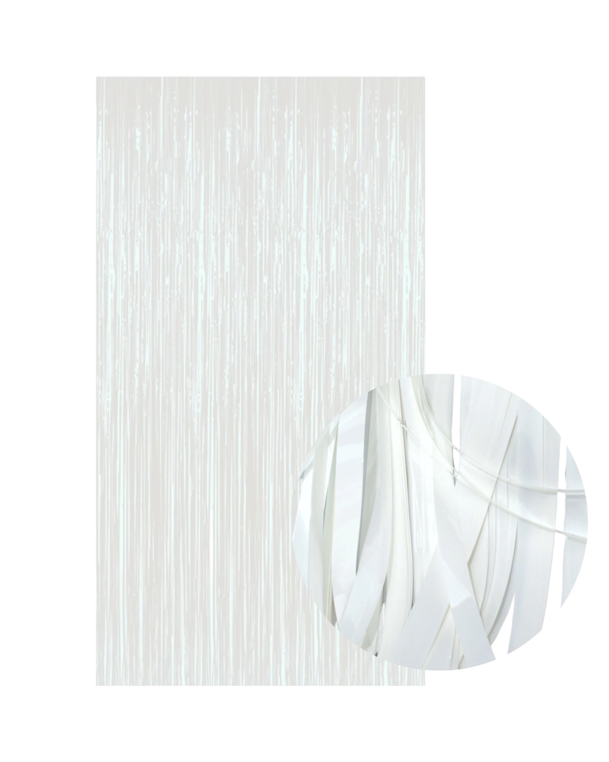 1 Partyrama White Plastic Backdrop Door Curtain 100cm x 200cm - White, 1 of 2