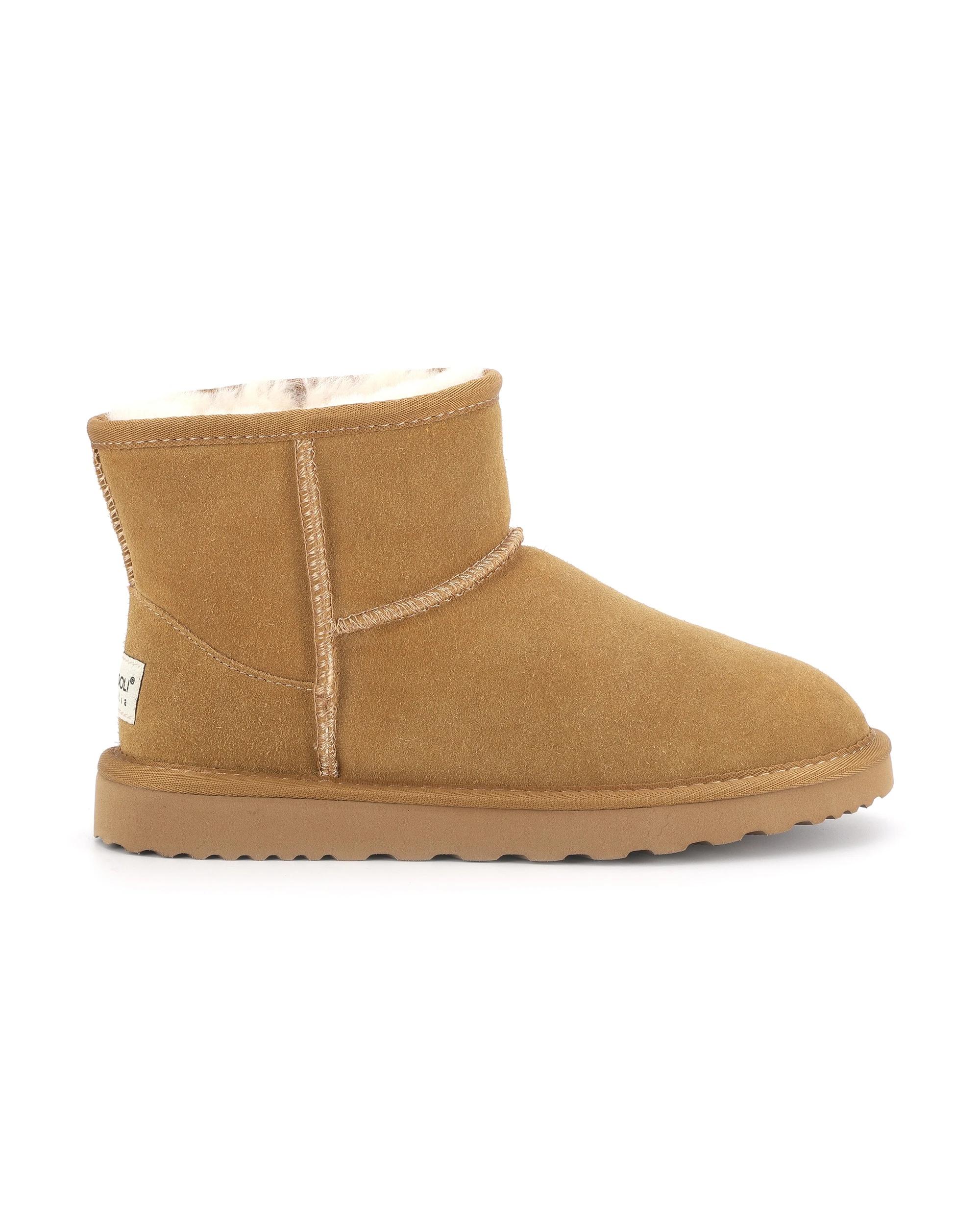 1 AUS WOOLI Signature Short Sheepskin Ankle UGG Boots CAMEL, 1 of 6