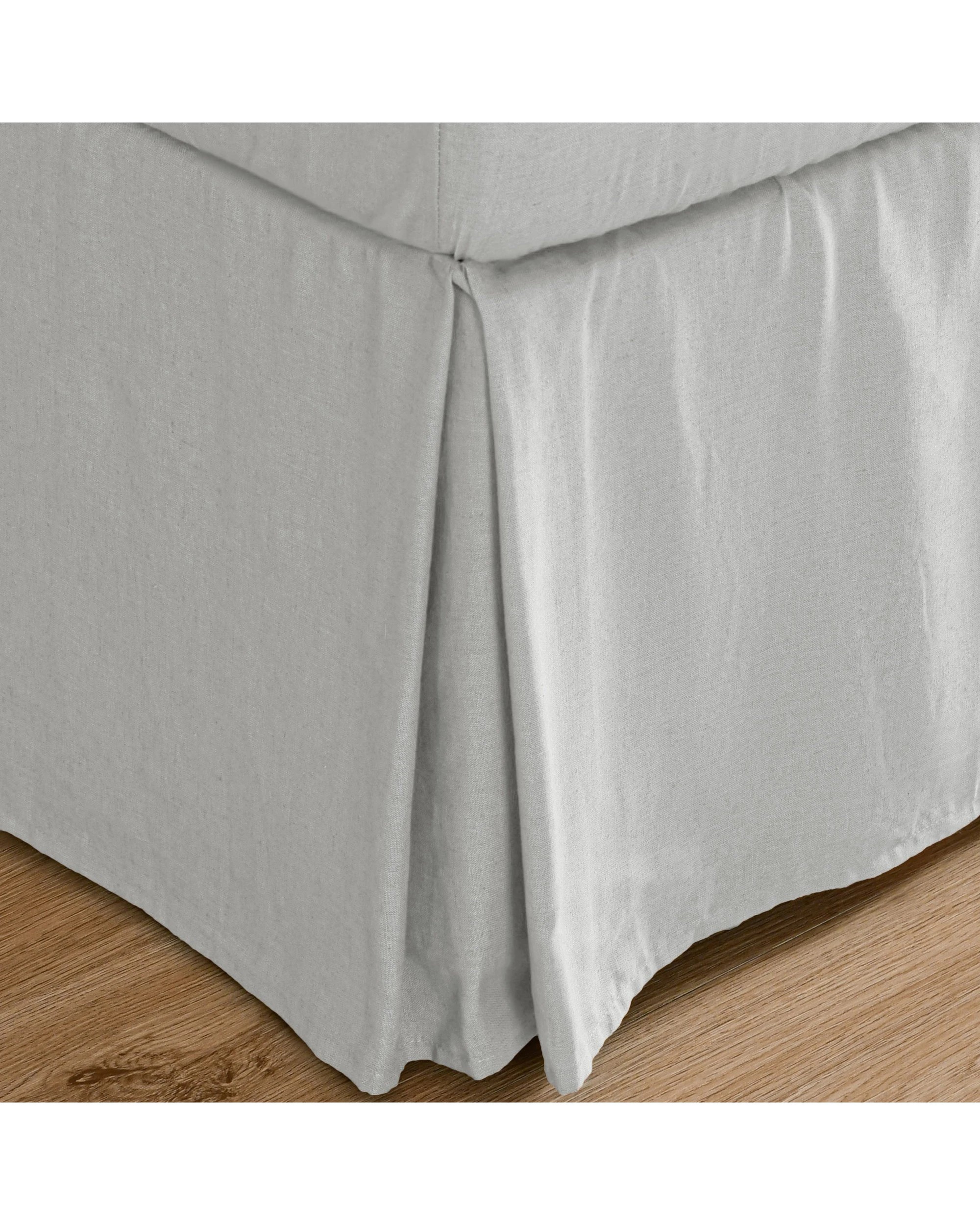 3 Dreamaker Linen Cotton Valance - Single Bed - Dove Grey, 3 of 7