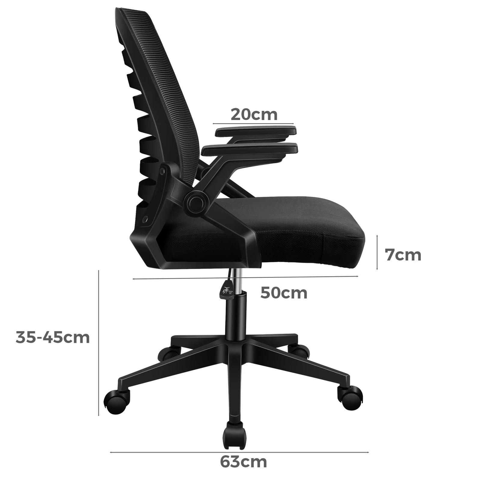 5 Alfordson Mesh Office Chair Executive Computer Seat Gaming Racing Work - Black, 5 of 10