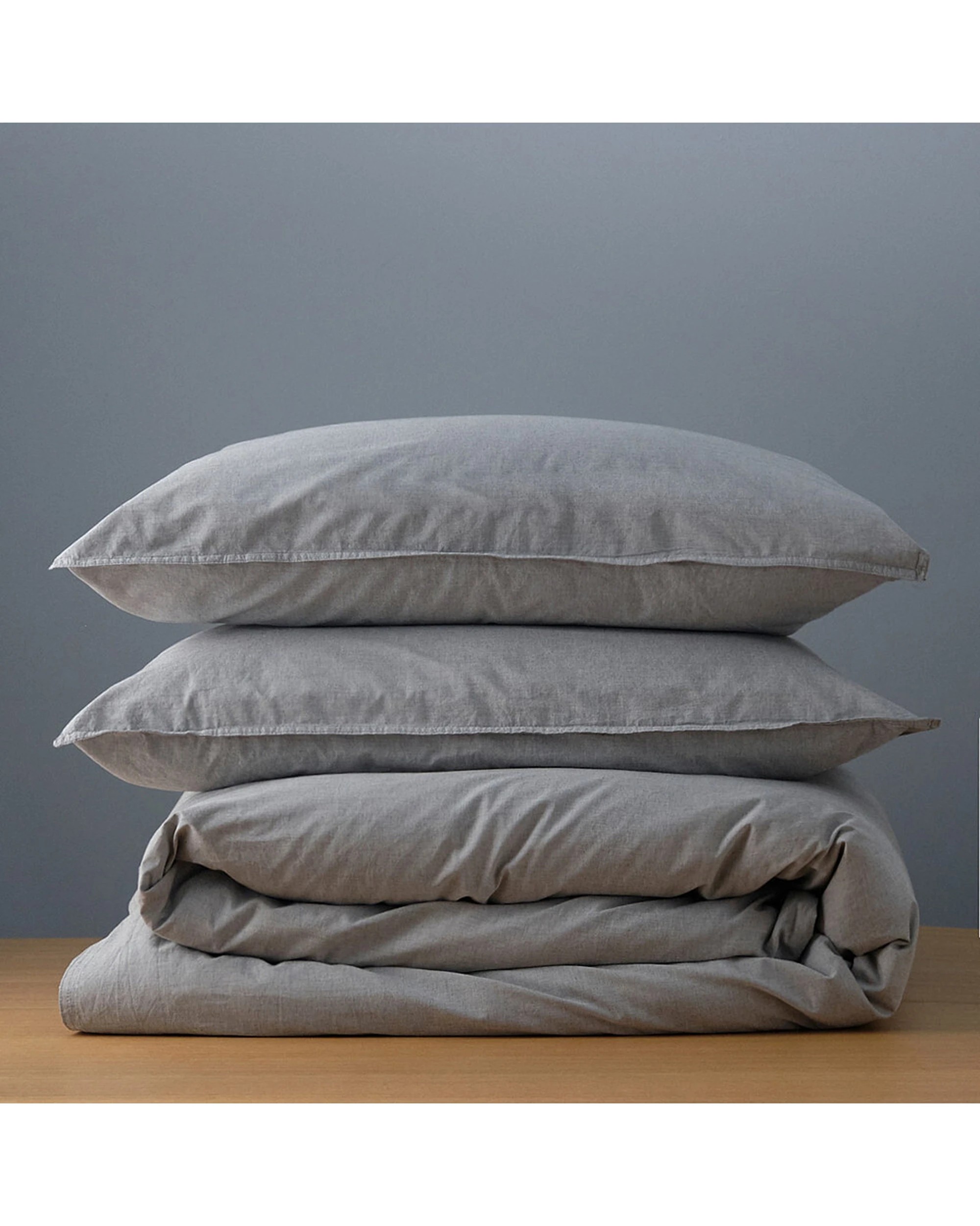 4 Canningvale Vintage Super King Quilt Cover Set 100 Percent Cotton Smokey - Grey, 4 of 4