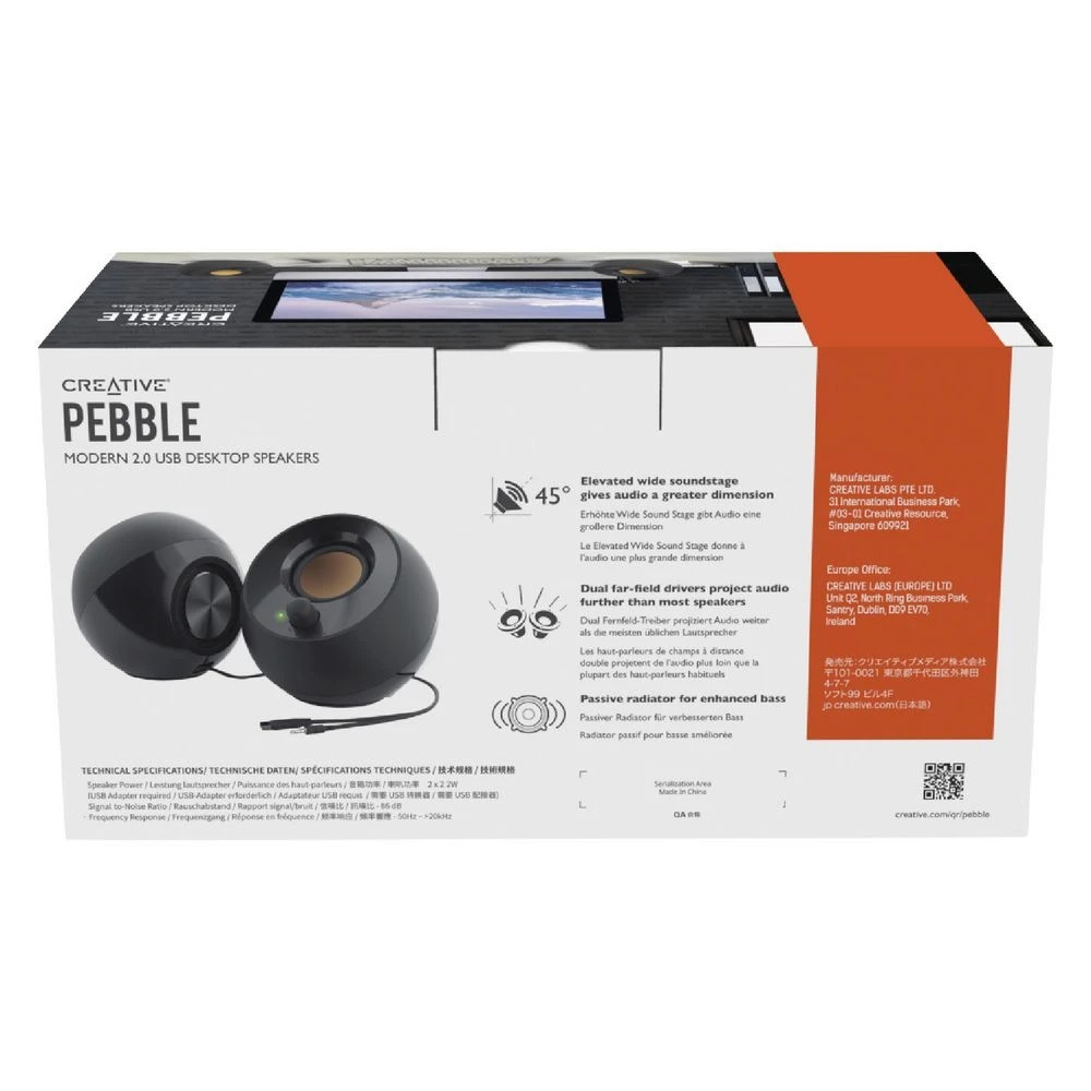 4 Creative Pebble PC Speakers Black, 4 of 6