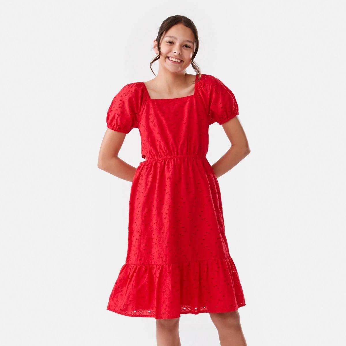 1 Broderie Dress Lolli Red, 1 of 9