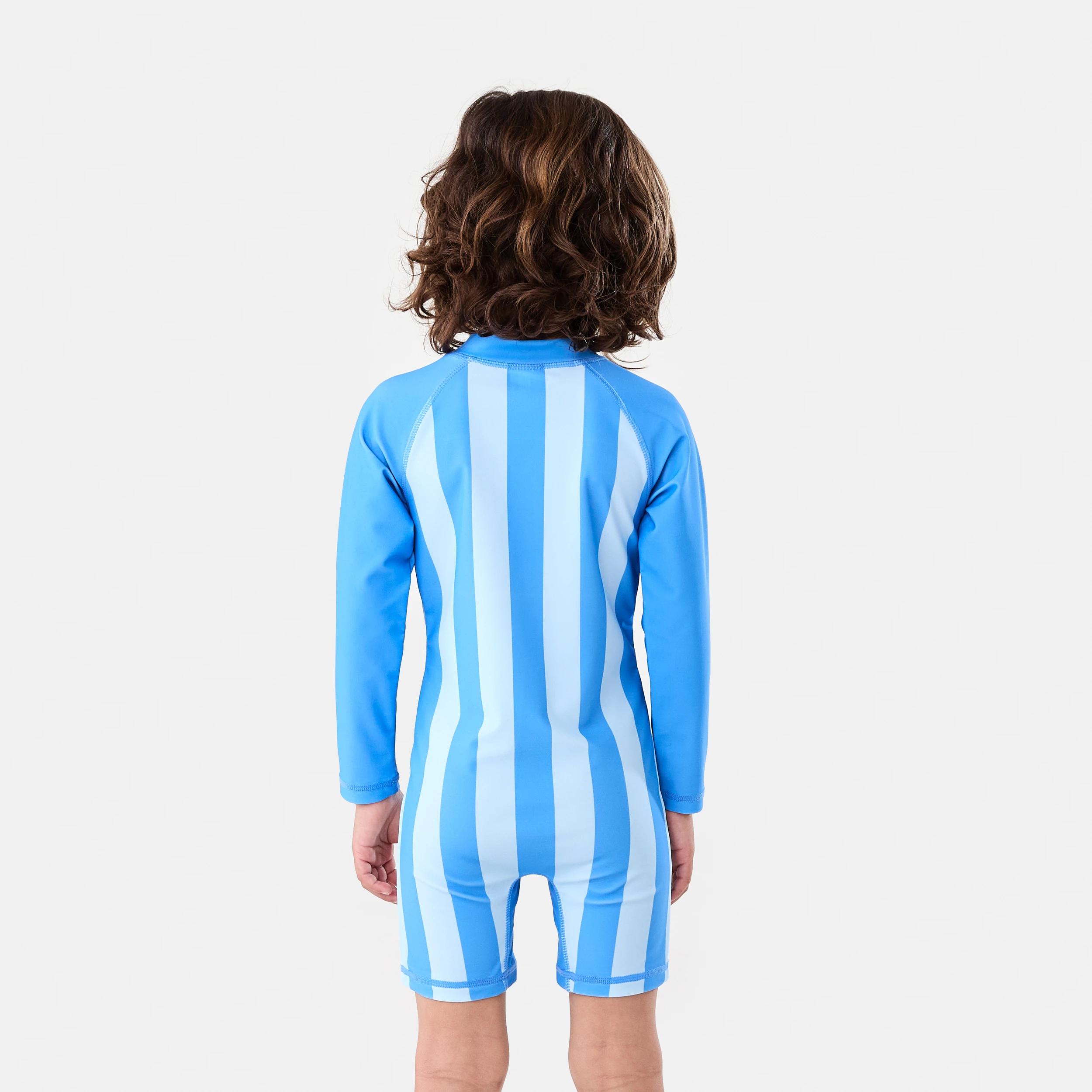 2 Long Sleeve Colour Block Swimsuit BLUE LITTLE SNAPPER SURF STRIPE, 2 of 6