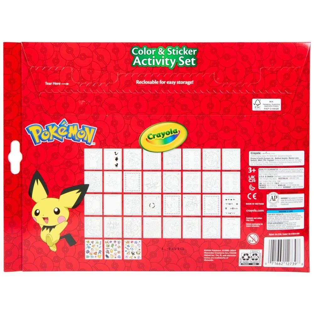 7 Pokémon Colour & Sticker Activity Set 32 Pages, 7 of 7