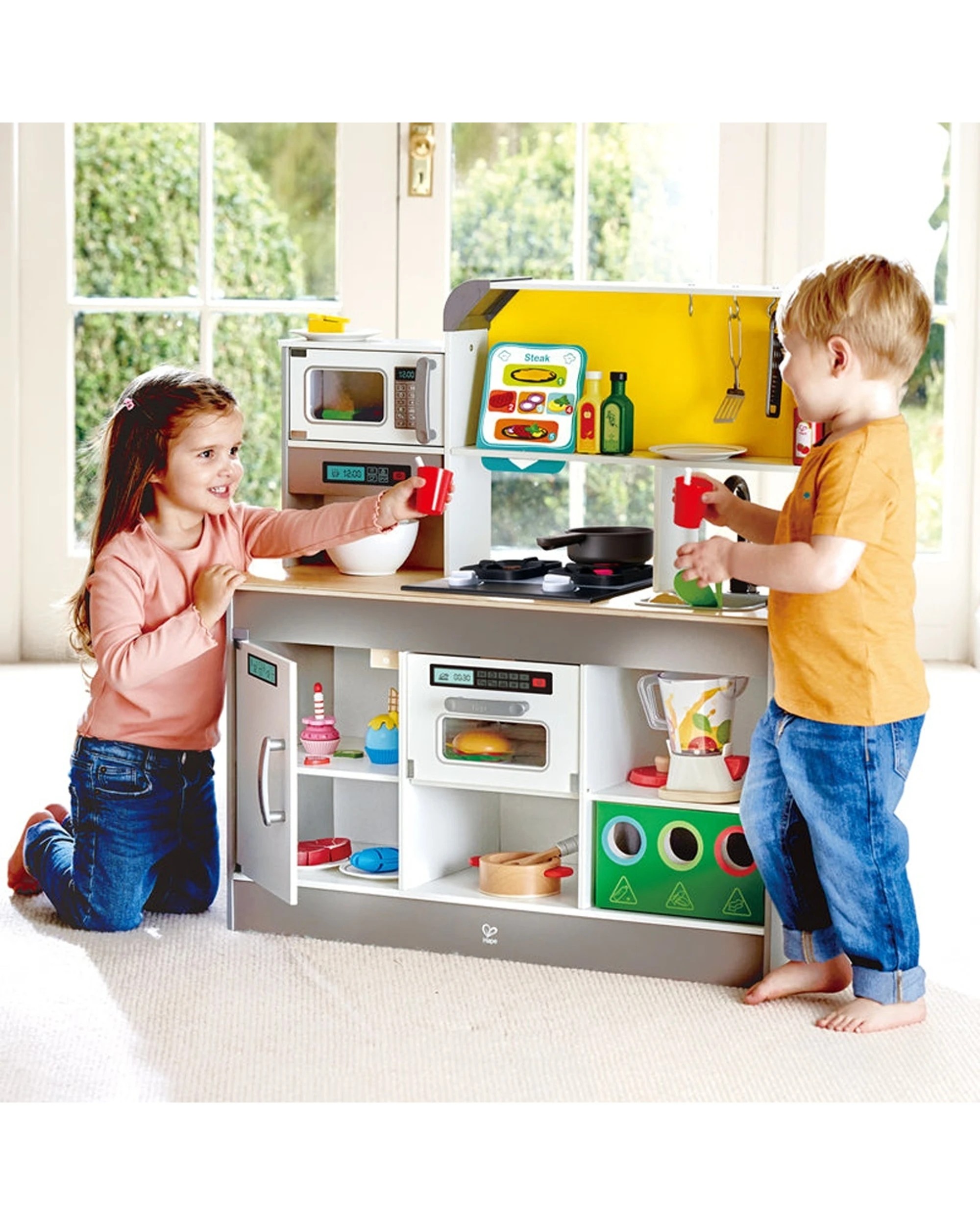 6 Hape Deluxe Kitchen With Fan Fryer Light Sound Playset Kids - Multi, 6 of 6