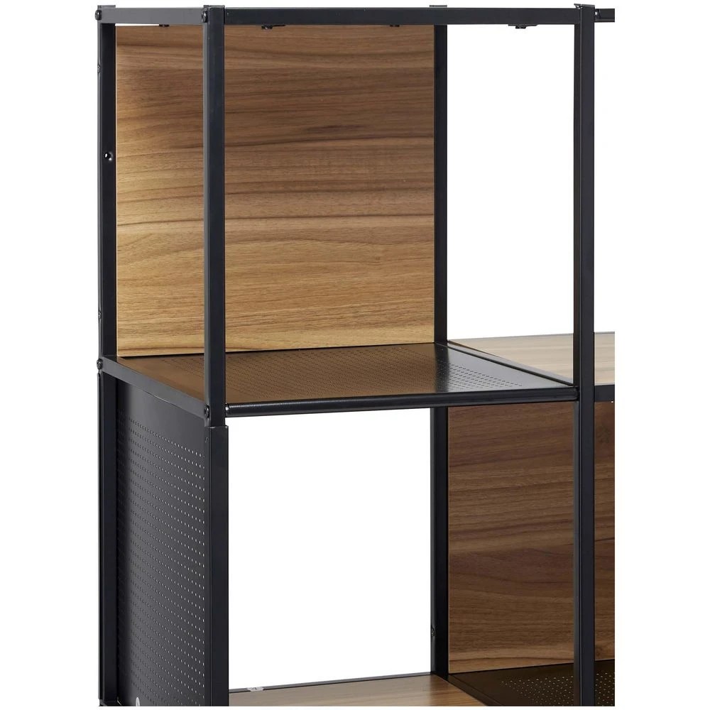 4 Stockholm 8 Cube Bookcase Walnut and Black Shelves Home Office Storage, 4 of 6