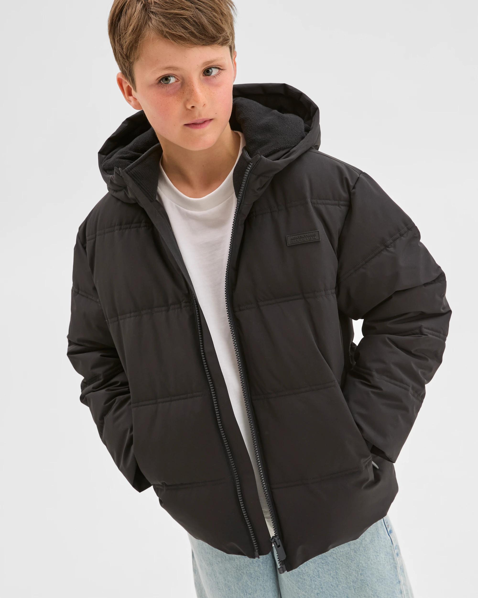 3 Target Kids Hooded Puffer Jacket BLACK, 3 of 7