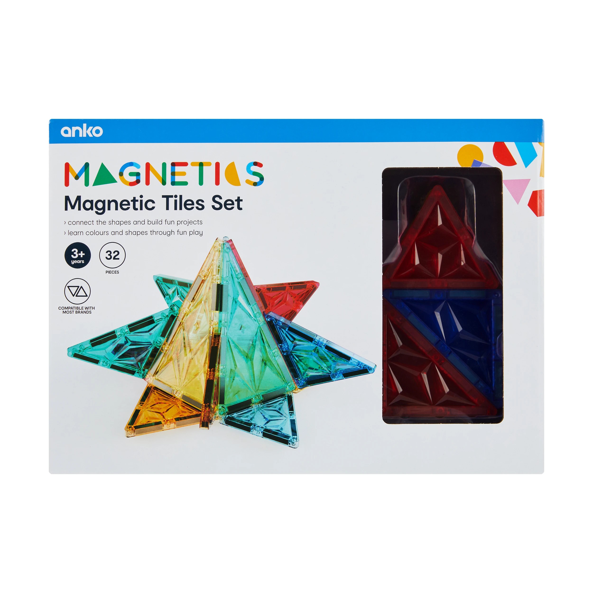 6 32 Piece Magnetic Tiles Set, 6 of 7