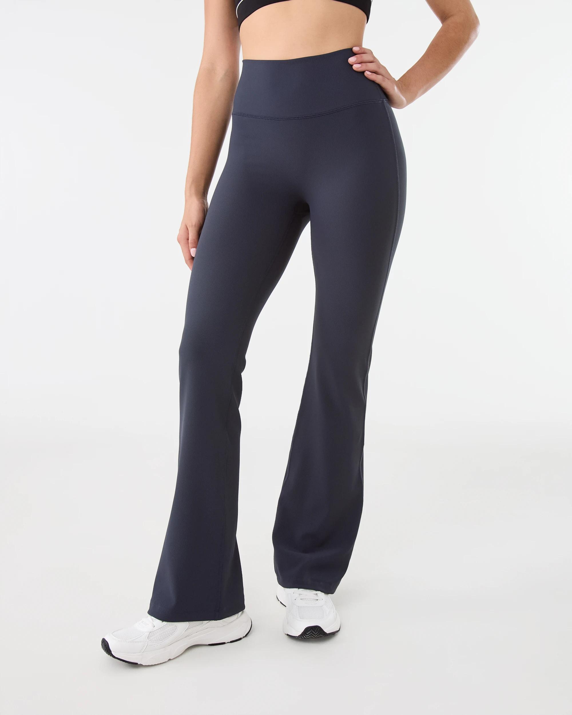 1 Active Womens Soft Rib Flared Leggings Shade Navy, 1 of 5