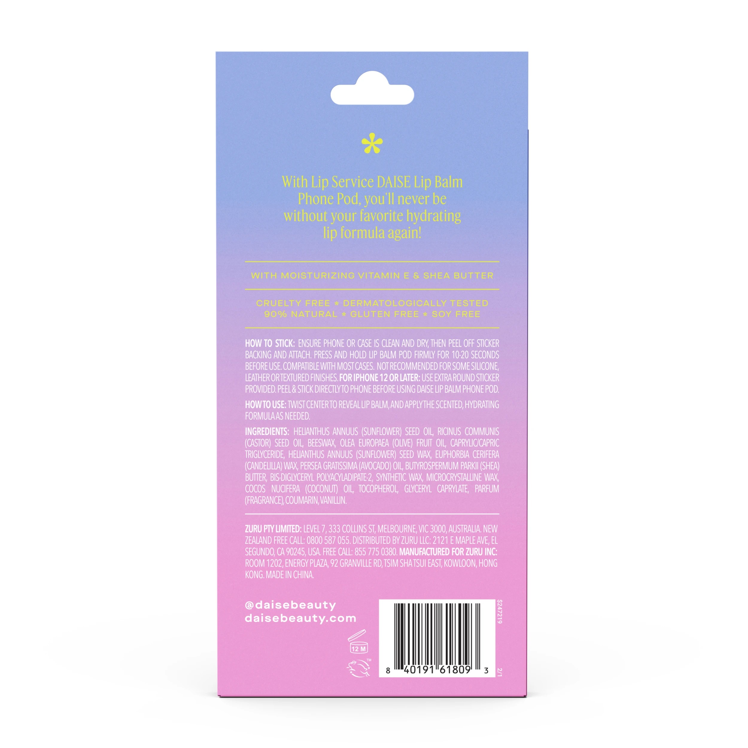 2 DAISE Lip Service Lip Balm Phone Pod 1.7g - Very Vanilla, 2 of 10