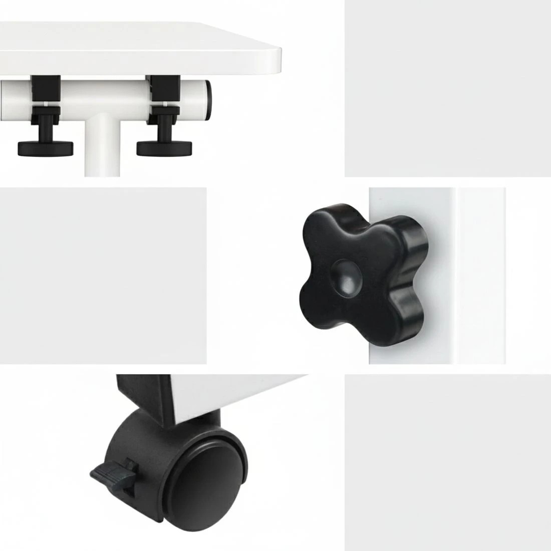 6 Artiss Laptop Desk Table Adjustable 80CM - White, 6 of 7