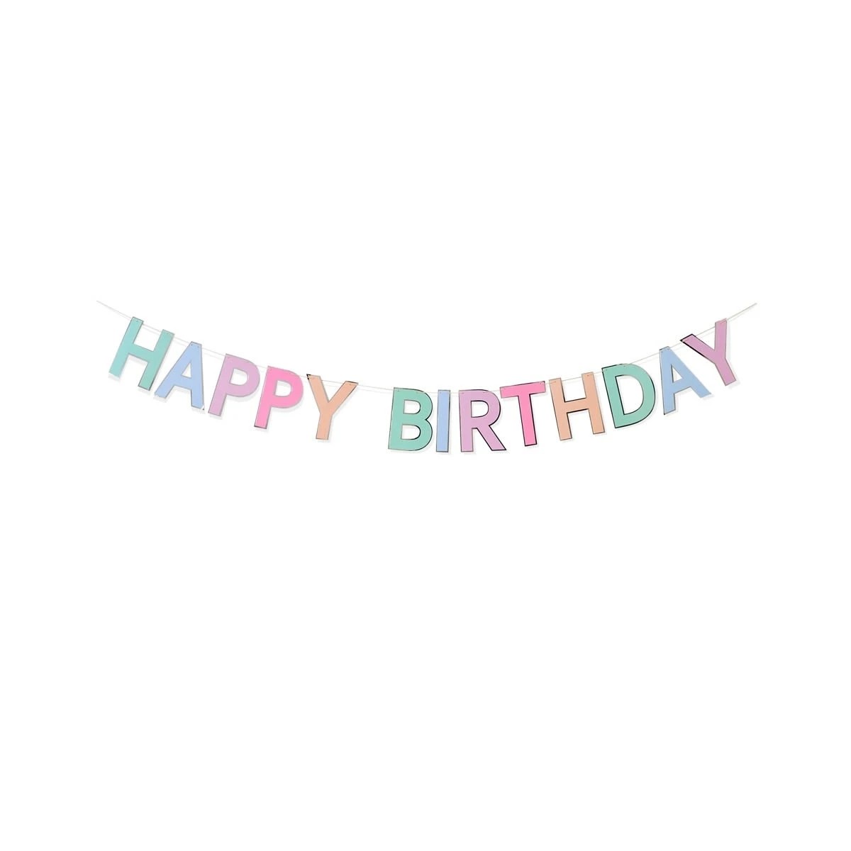 2 Pastel Happy Birthday Bunting, 2 of 5