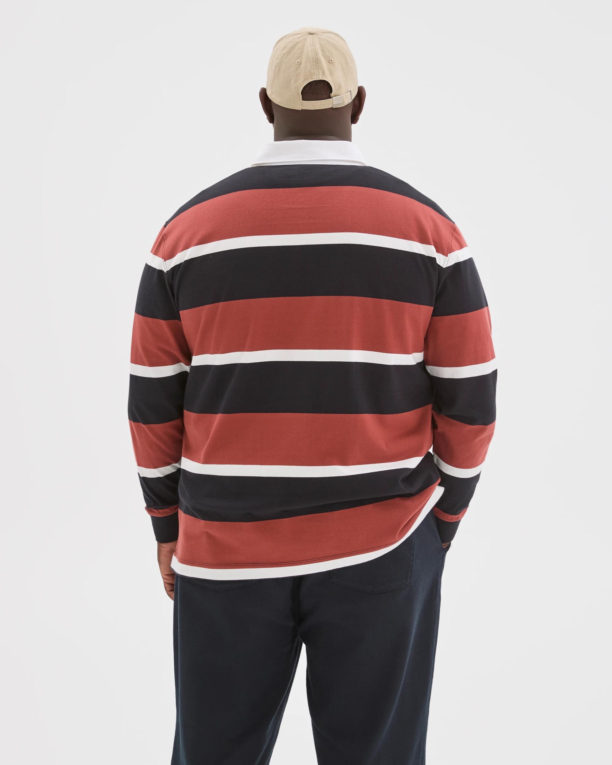 6 Target Man Plus Size Australian Cotton Rugby Top HENNA, 6 of 6