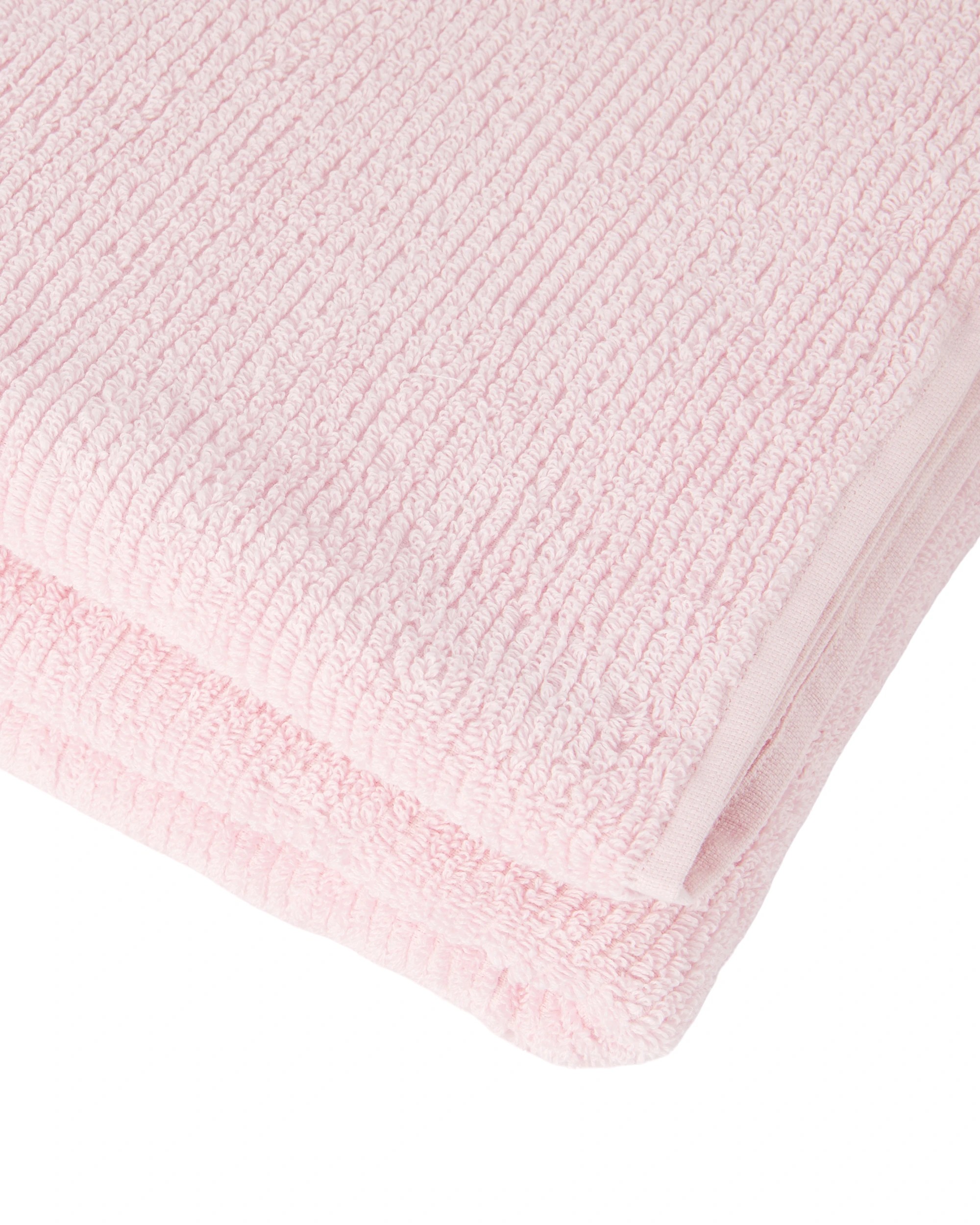 4 Ribbed Cotton Bath Sheet - Pink, 4 of 5