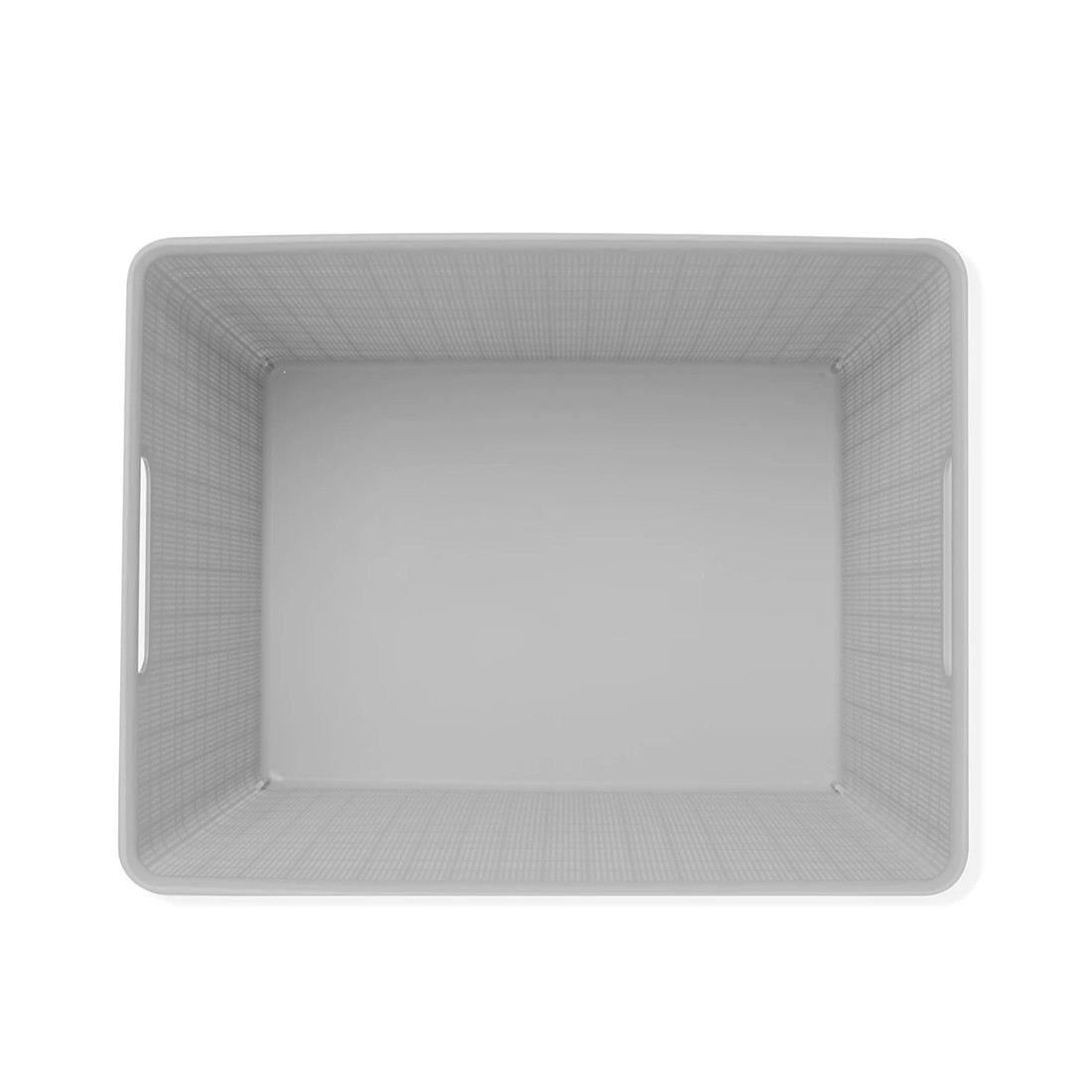 7 26L Rectangle Linen Weave Basket - Grey, 7 of 7