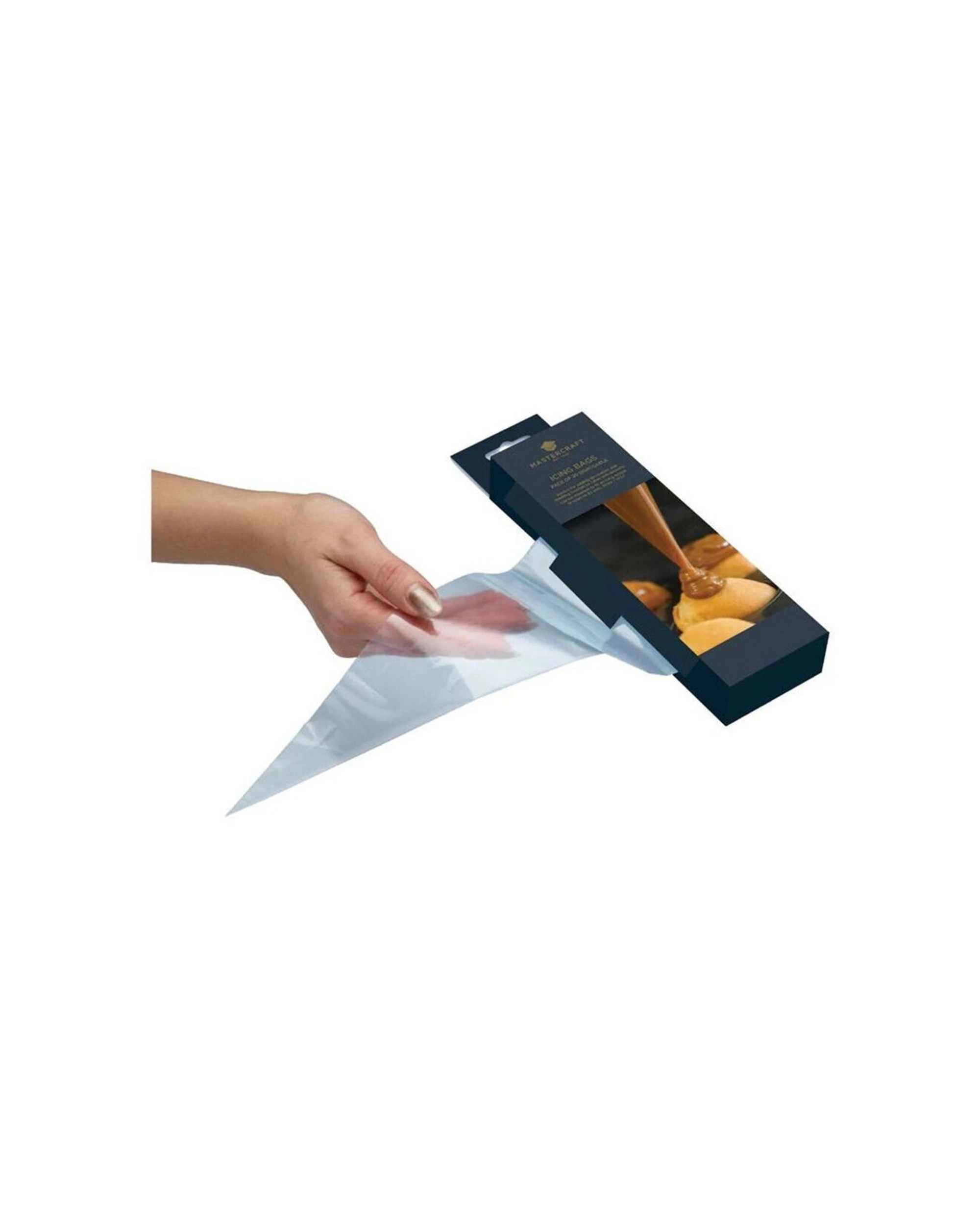 1 Mastercraft 3x 20pc Disposable Icing Bag Baking Accessory Convenient - Clear, 1 of 6