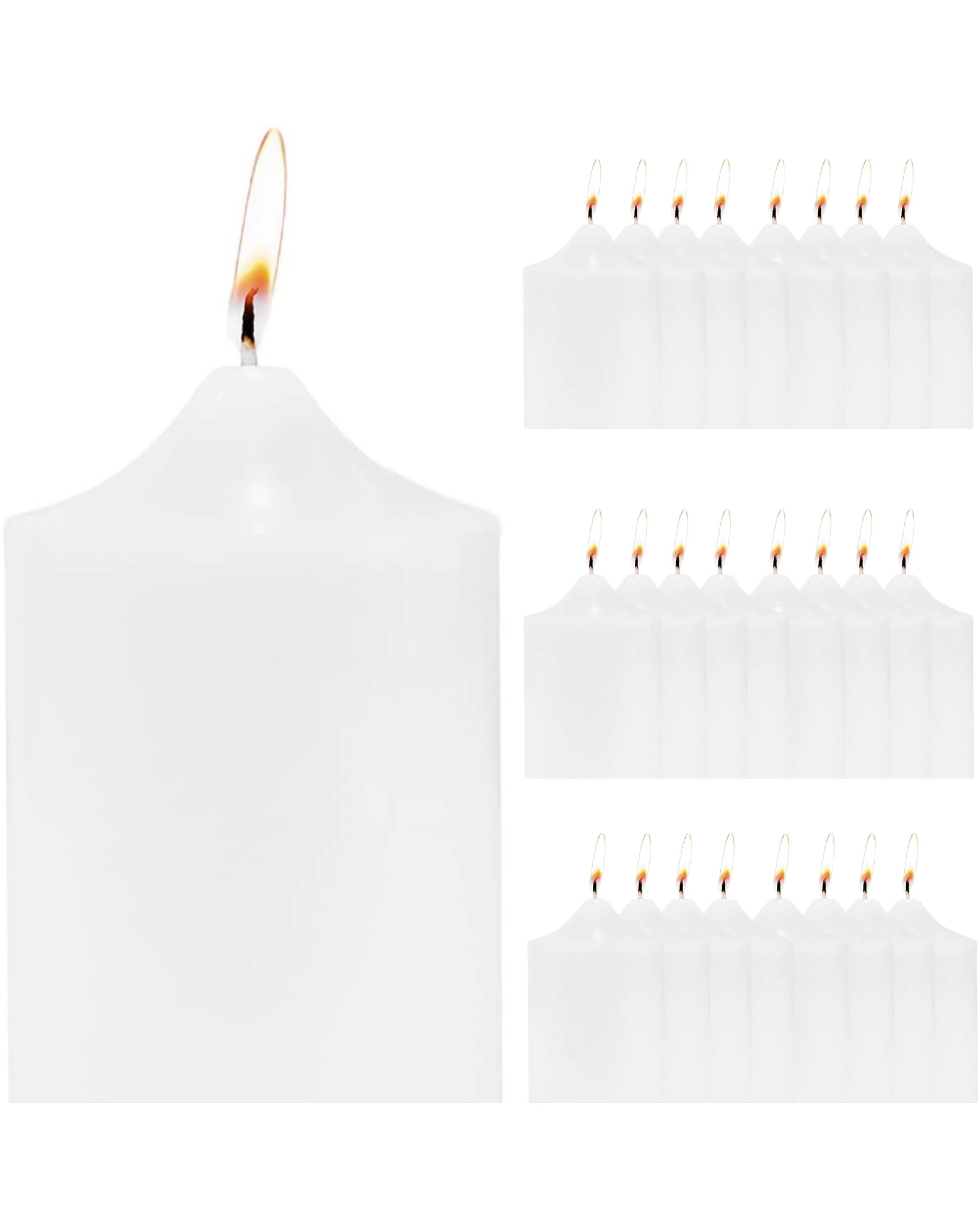 1 BR Home Pillar Candles Pack of 36 Unscented Lead-Free, 45-Hour Burn Time, 1 of 3