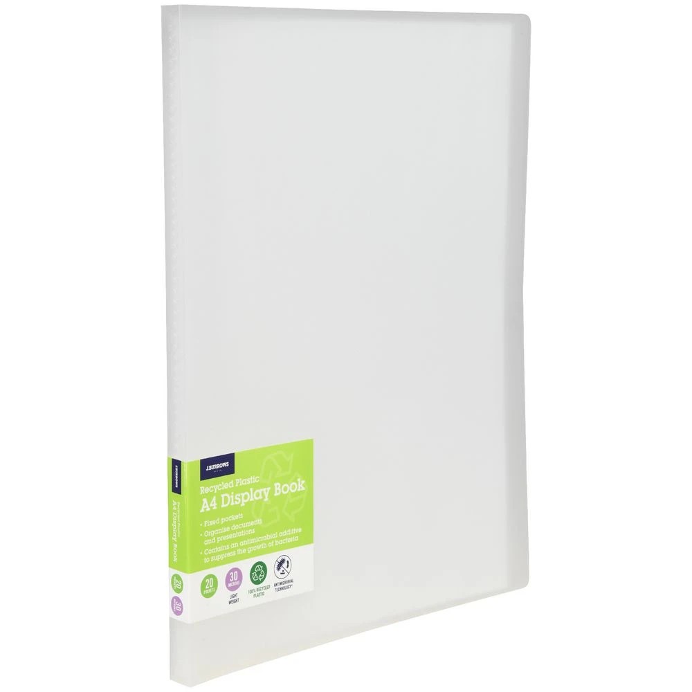 2 J.Burrows Antibacterial Display Book 20 Pockets Clear, 2 of 4